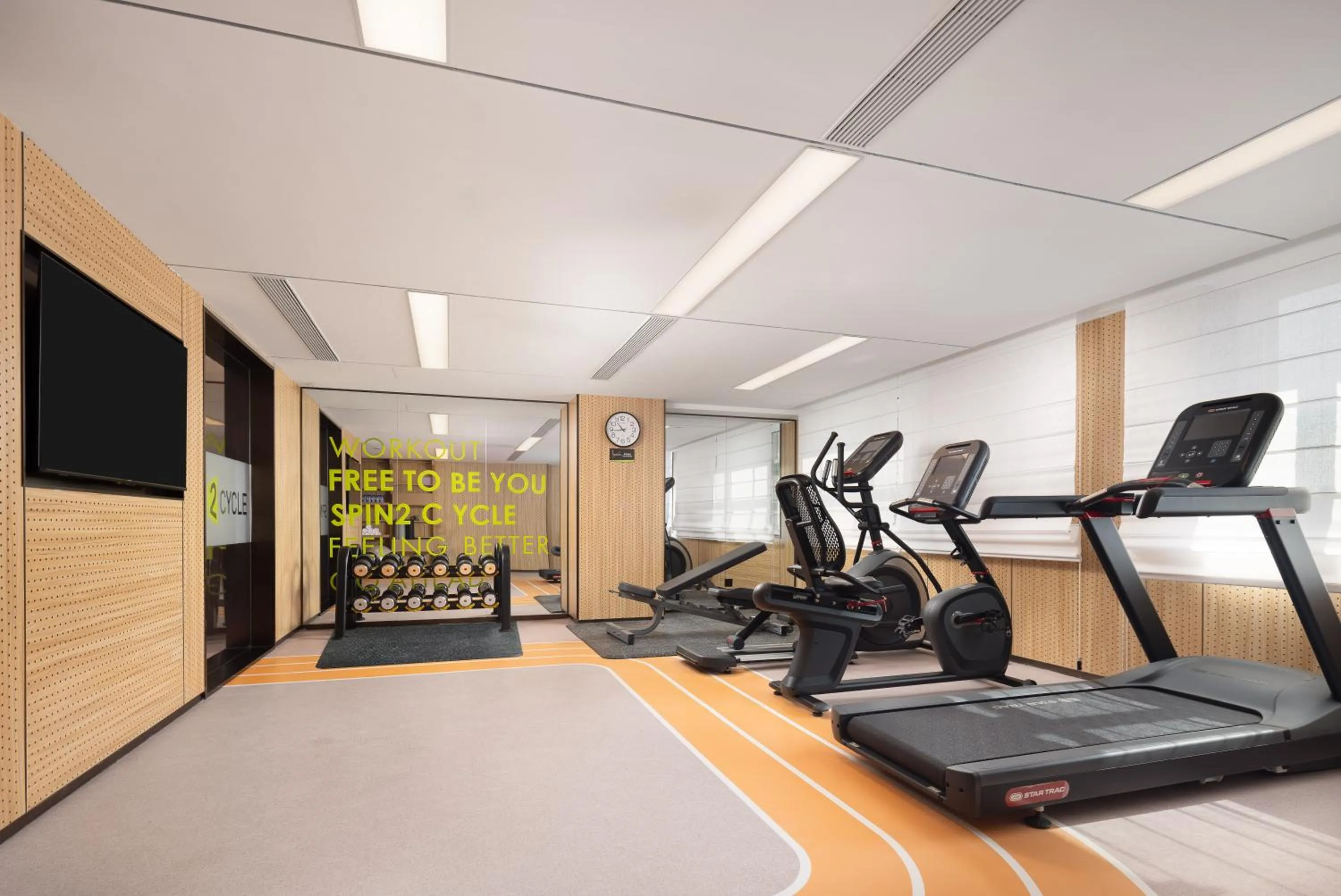 Fitness centre/facilities in Home2 Suite by Hilton Harbin Central Street
