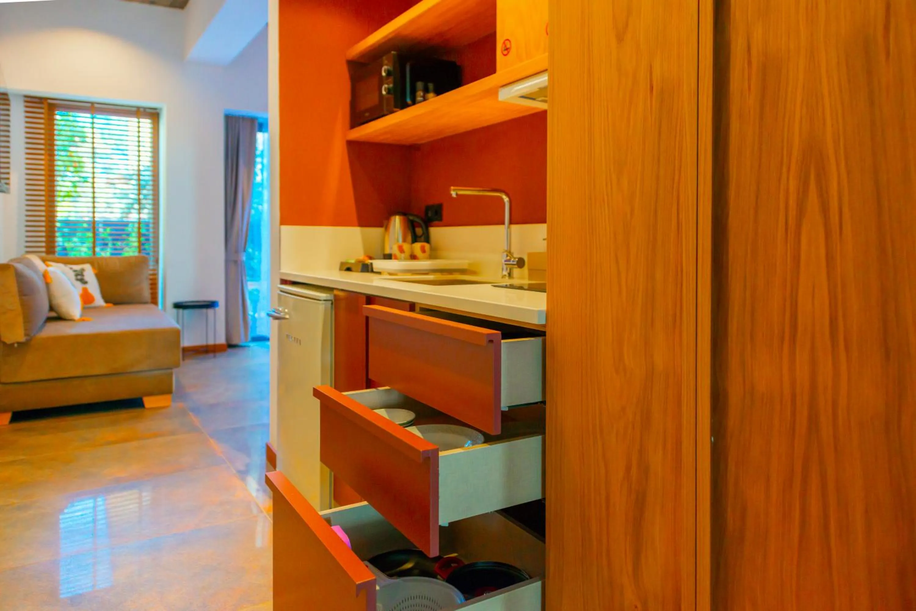 Kitchen or kitchenette in Nakas Hotel