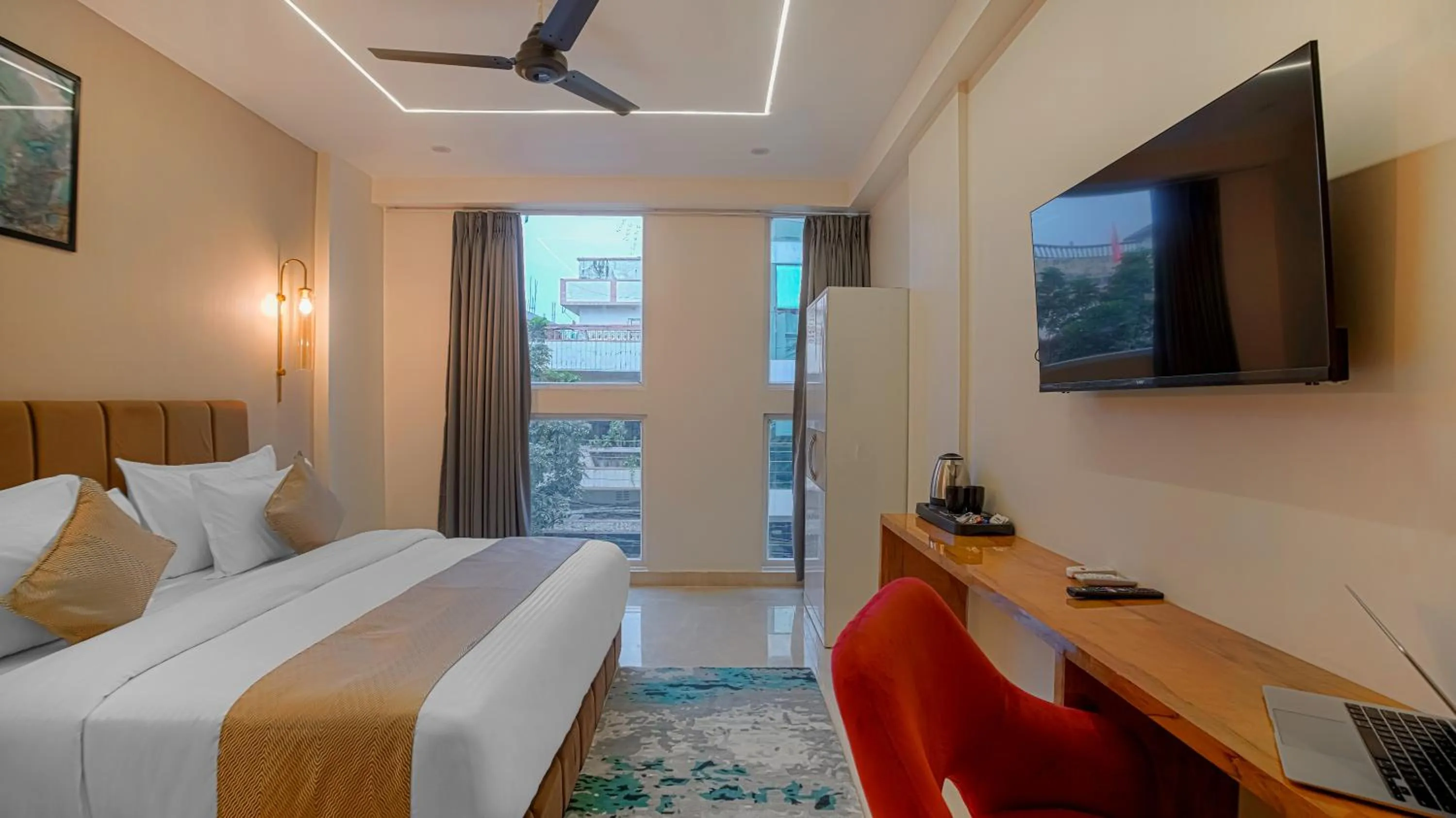 Bedroom, Bed in Perfectstayz Premium Varanasi