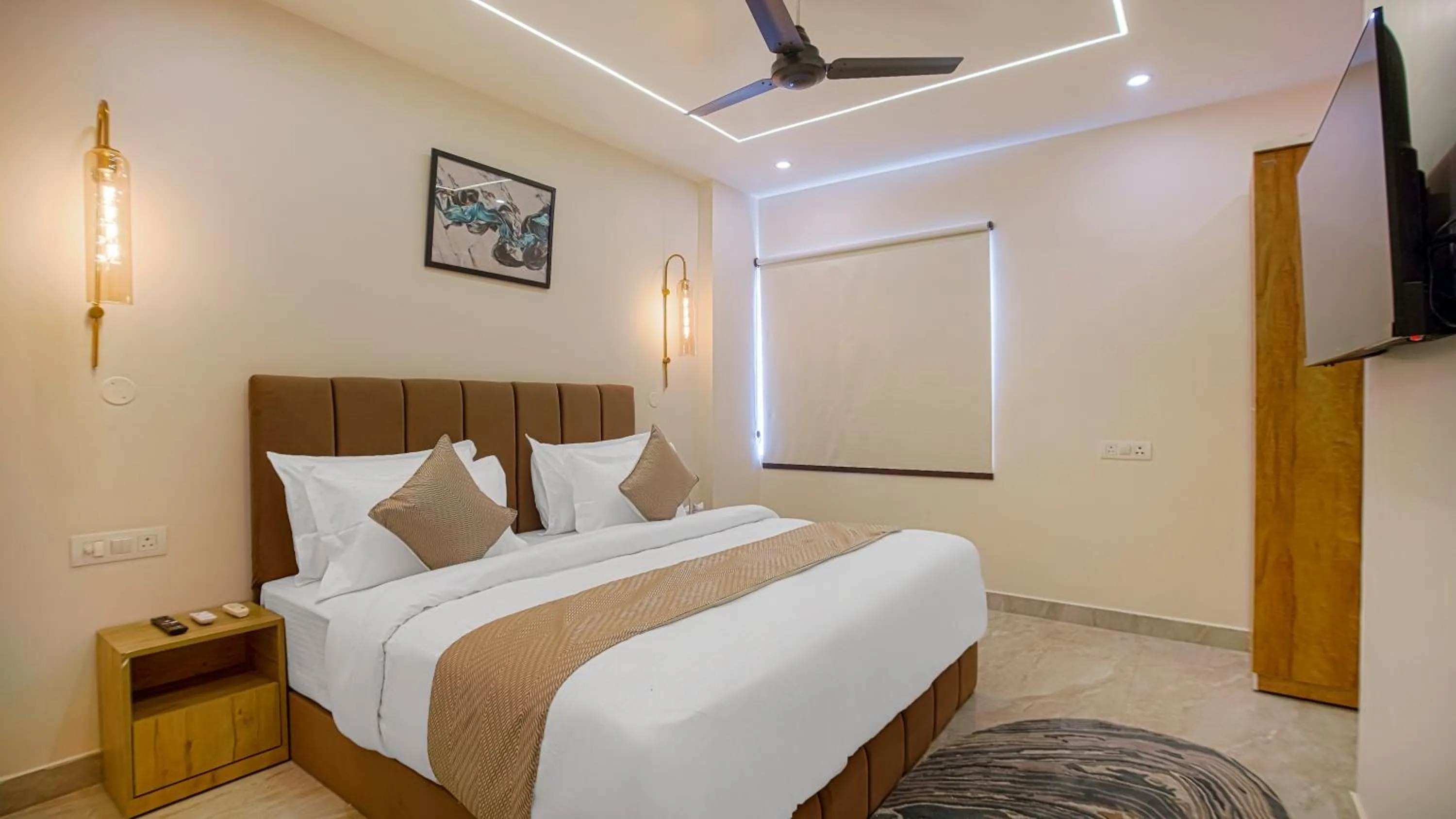 Bedroom, Bed in Perfectstayz Premium Varanasi