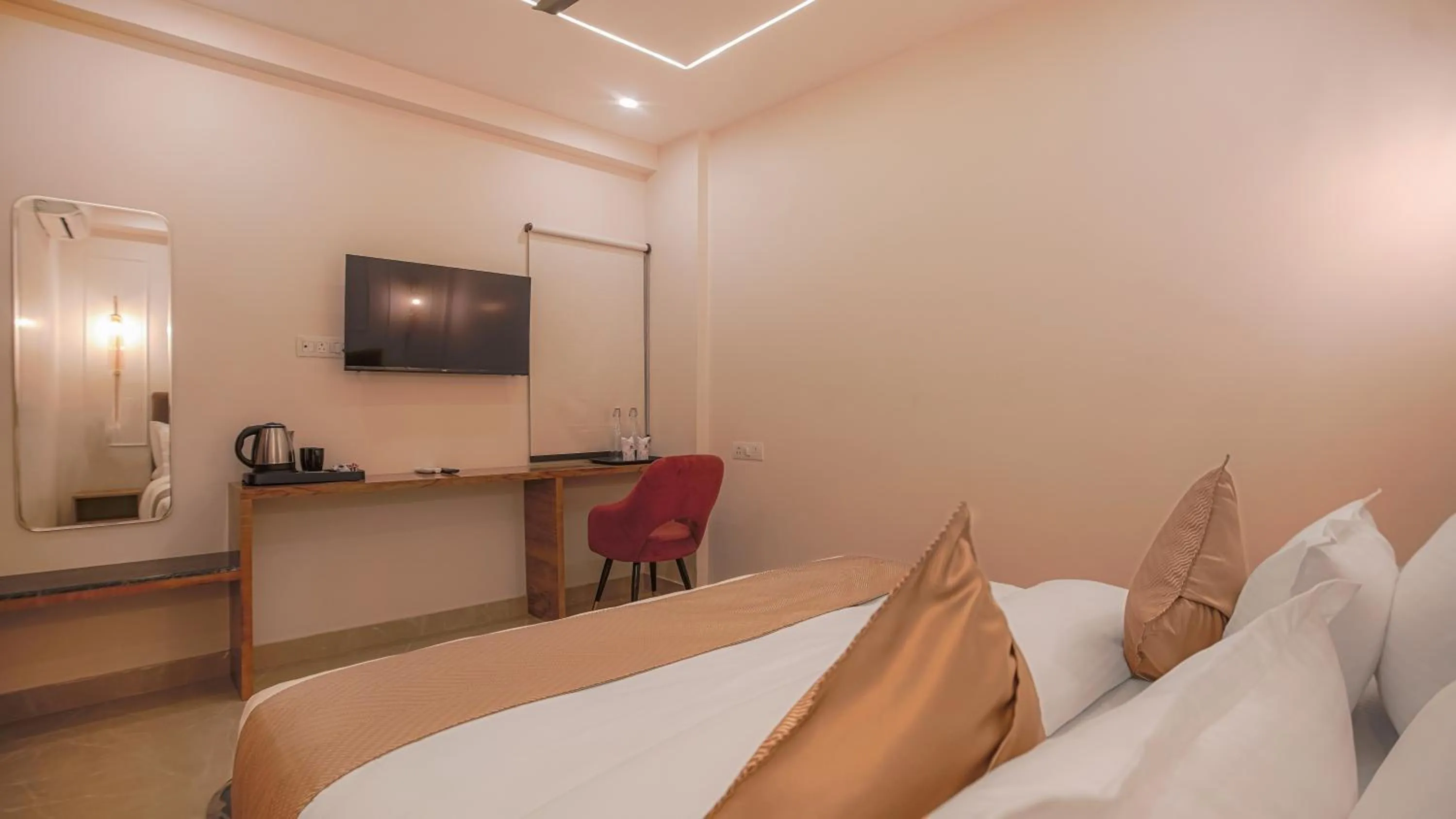 Bedroom, Bed in Perfectstayz Premium Varanasi