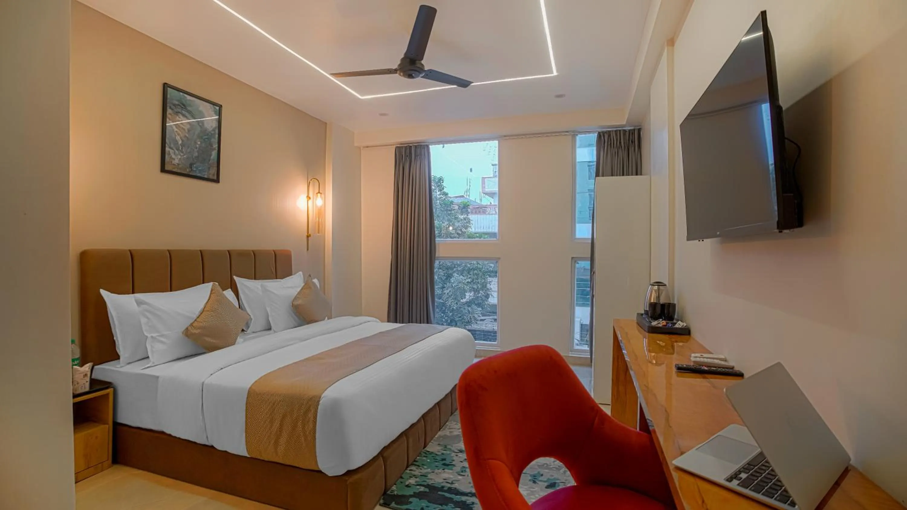 Bedroom, Bed in Perfectstayz Premium Varanasi