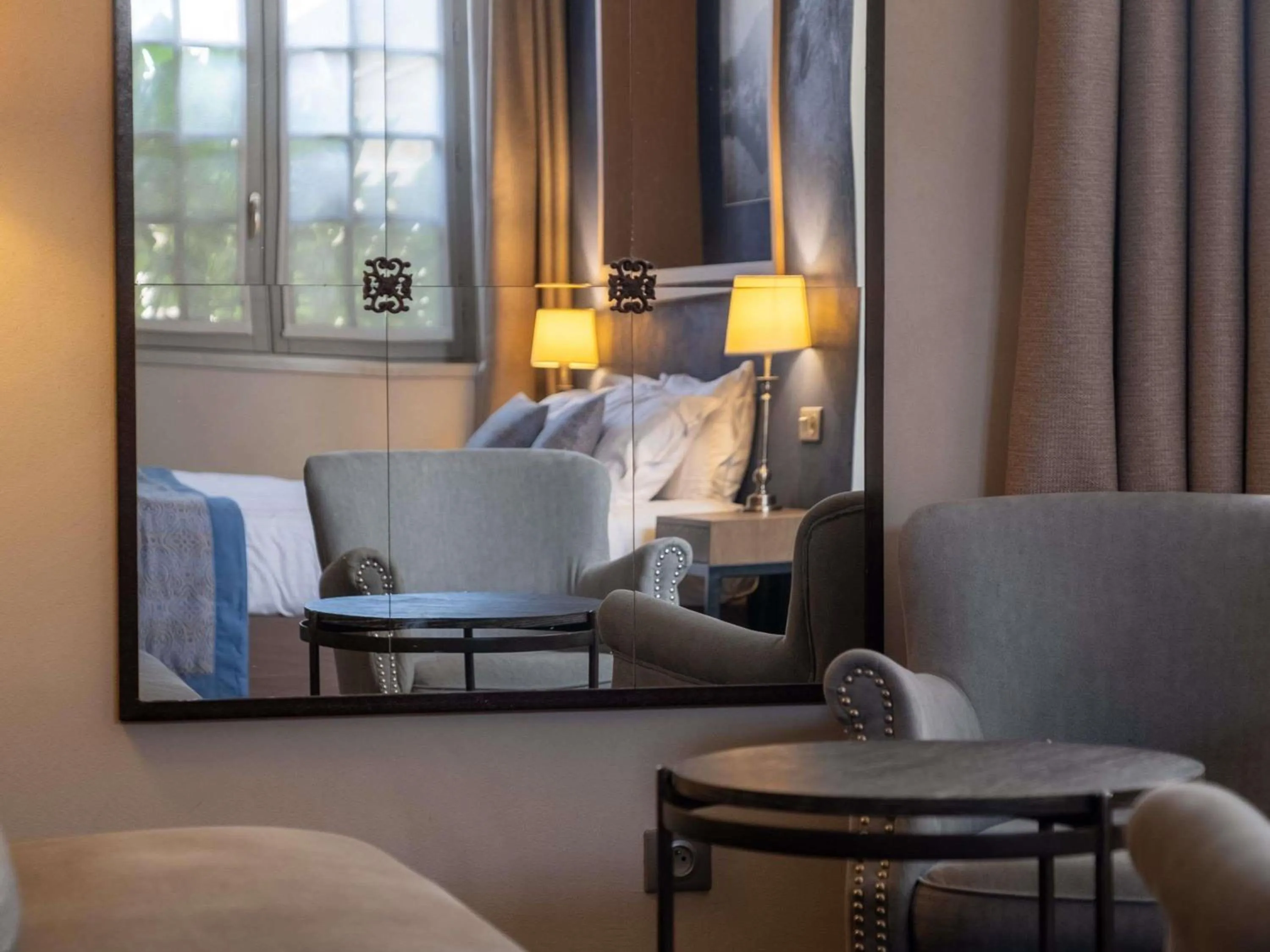 Bedroom, Bed in Hotel de L'Abbaye Le Tronchet - Handwritten Collection