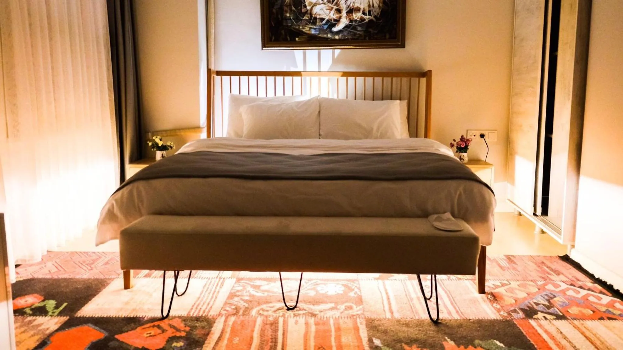 Bed in Million Old City Apartment