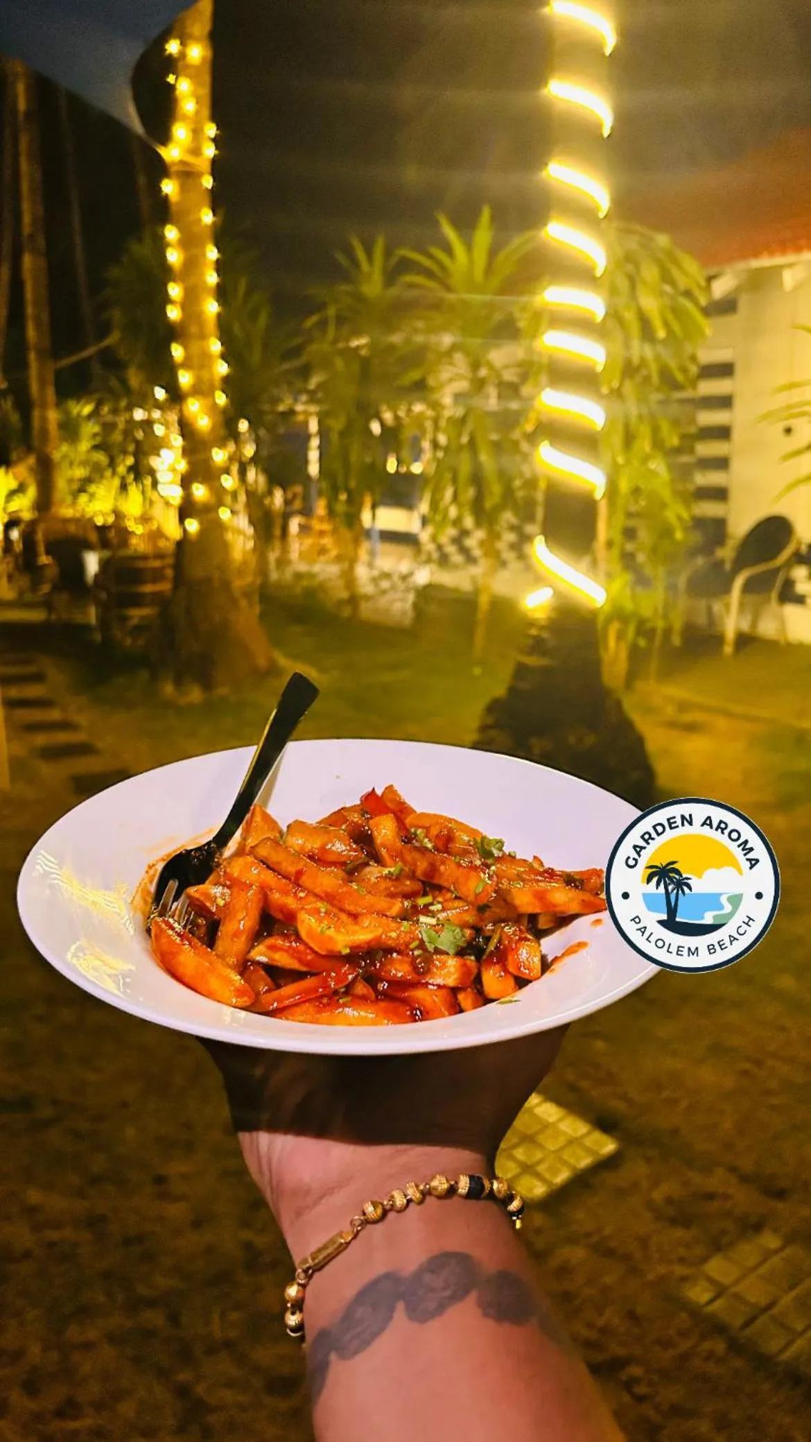 Food in Garden Aroma Palolem, Beachside Hostel & Cafe Bar