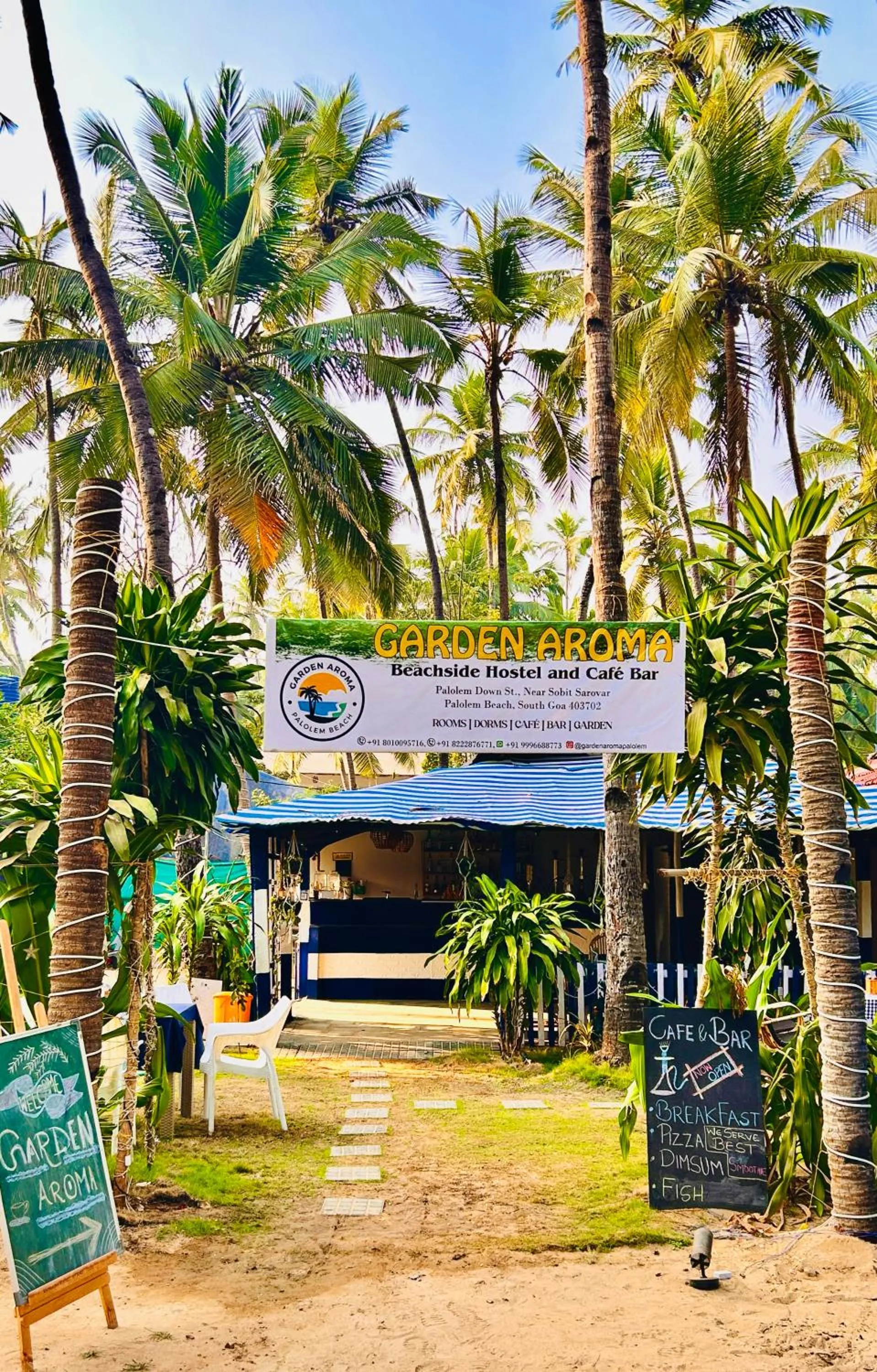 Facade/entrance in Garden Aroma Palolem, Beachside Hostel & Cafe Bar