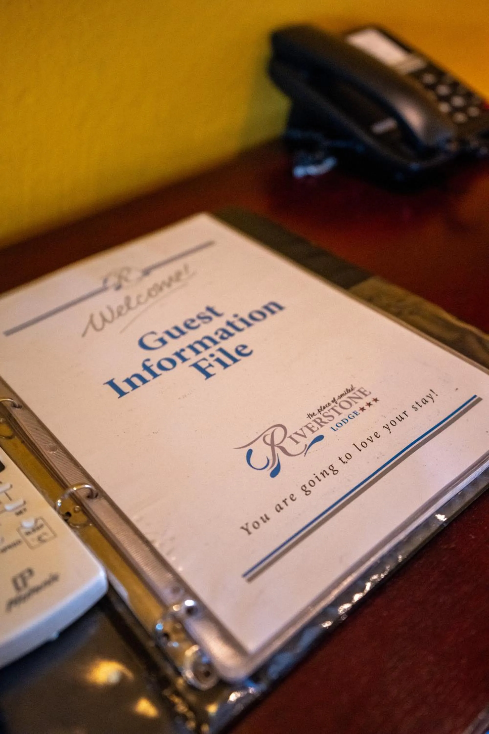 Text overlay in Riverstone Lodge