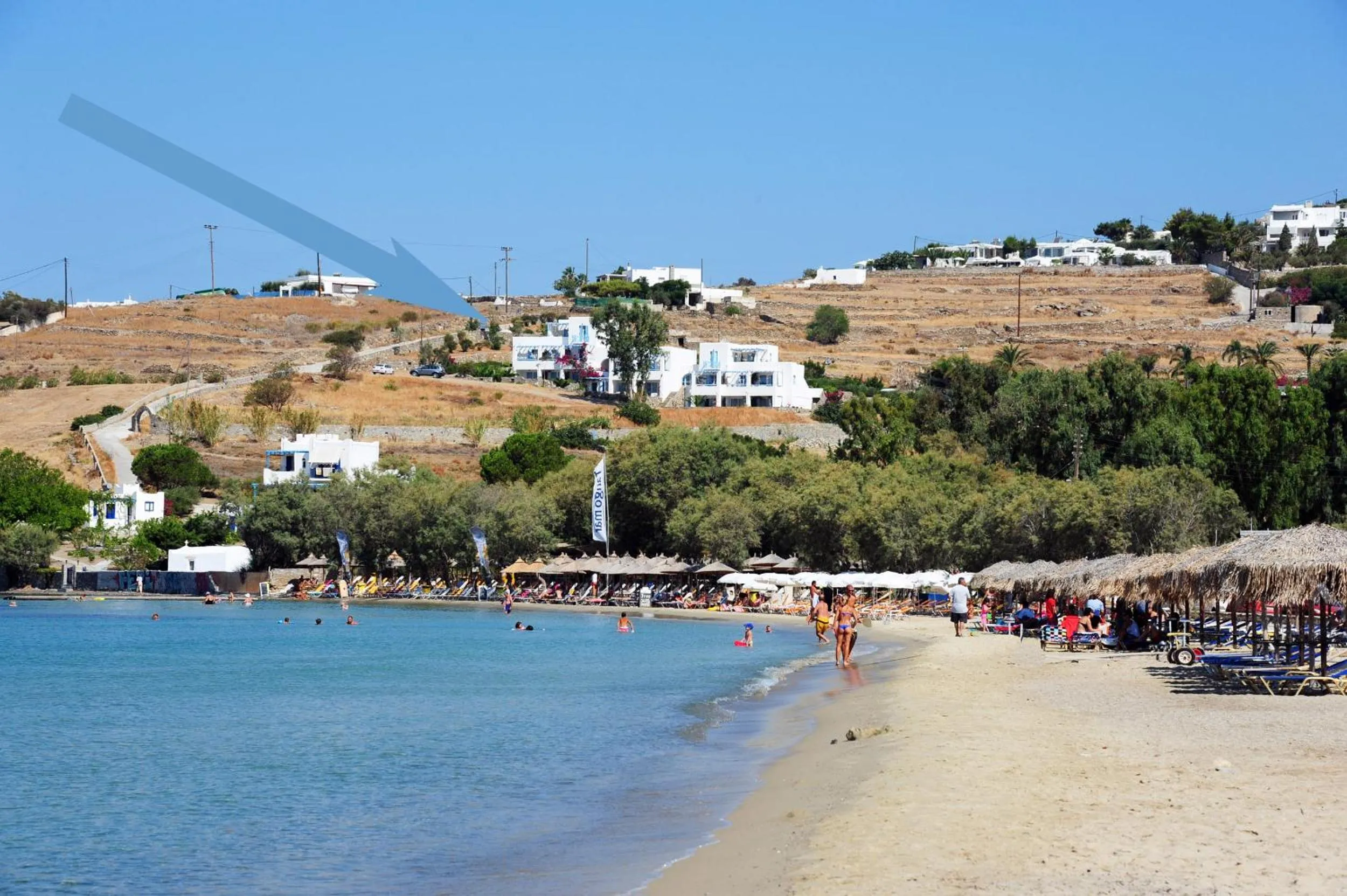 Beach in Paros Paradise Apartments