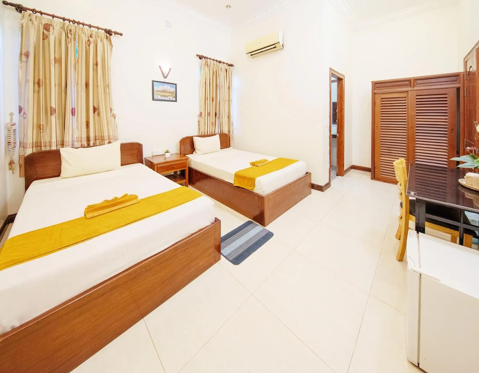 Bedroom, Bed in Twin Villa Siem Reap