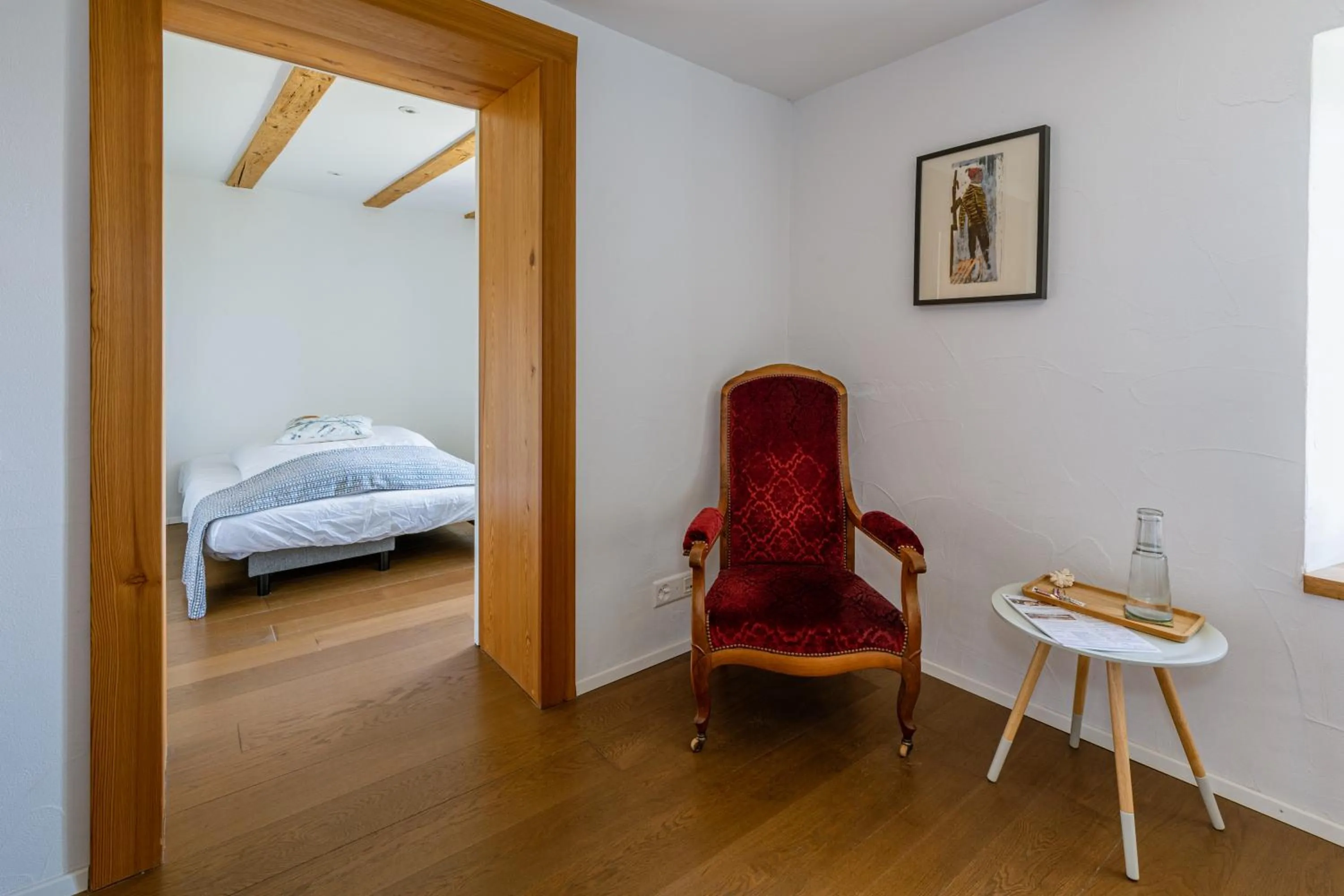 Seating area, Bed in La Ferme de la Praz - Rooms with a View