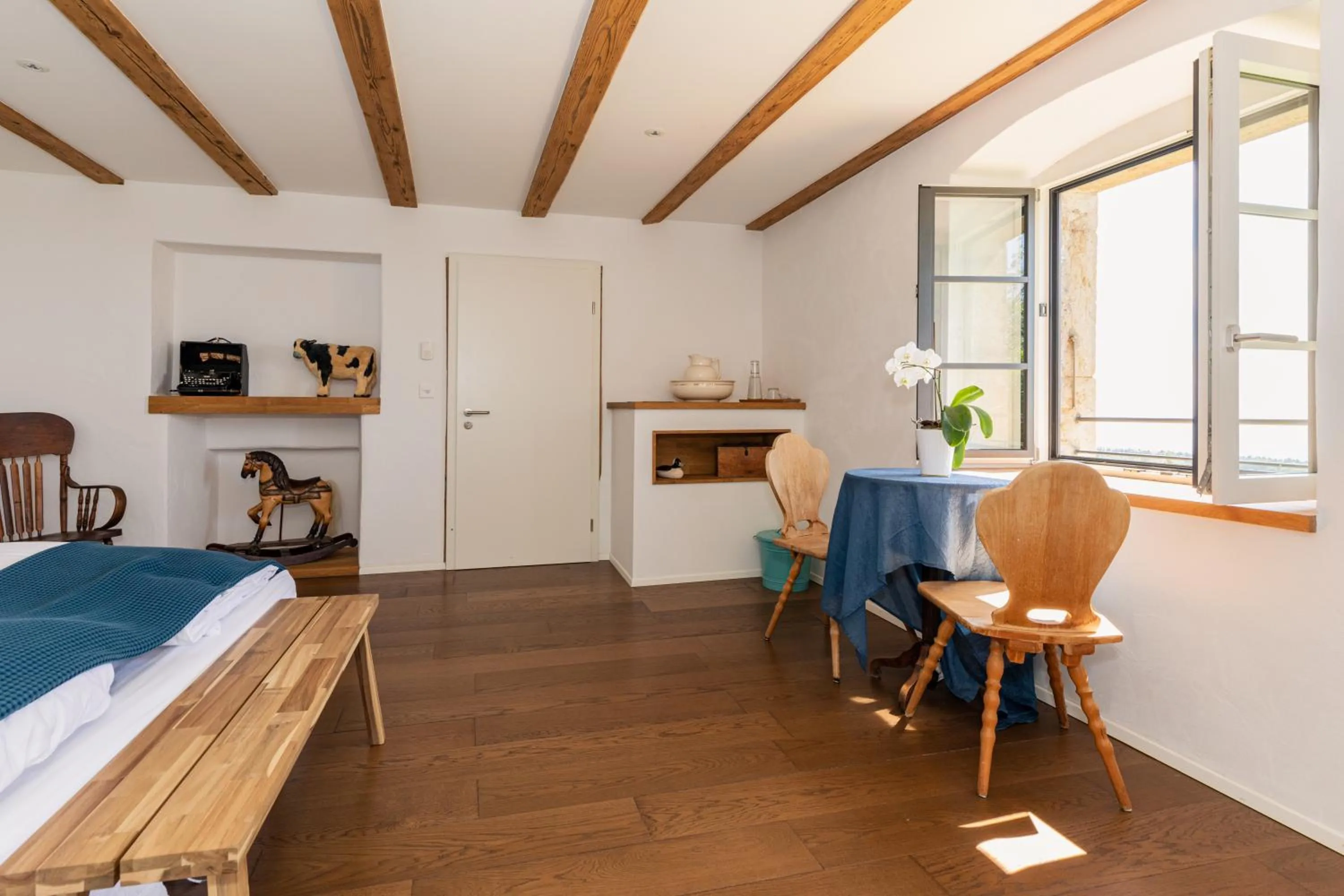 Seating area, Bed in La Ferme de la Praz - Rooms with a View