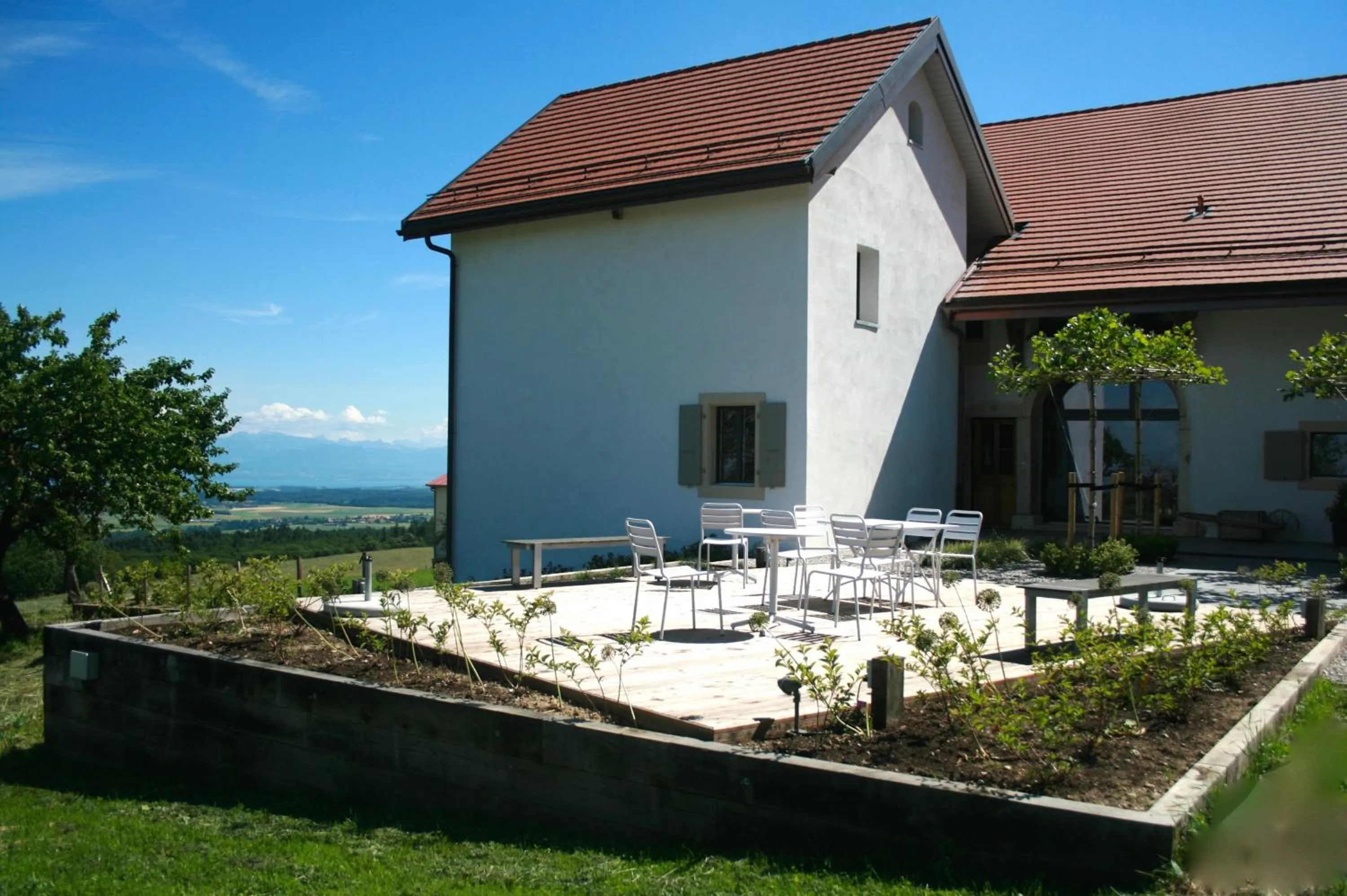 Balcony/Terrace in La Ferme de la Praz - Rooms with a View