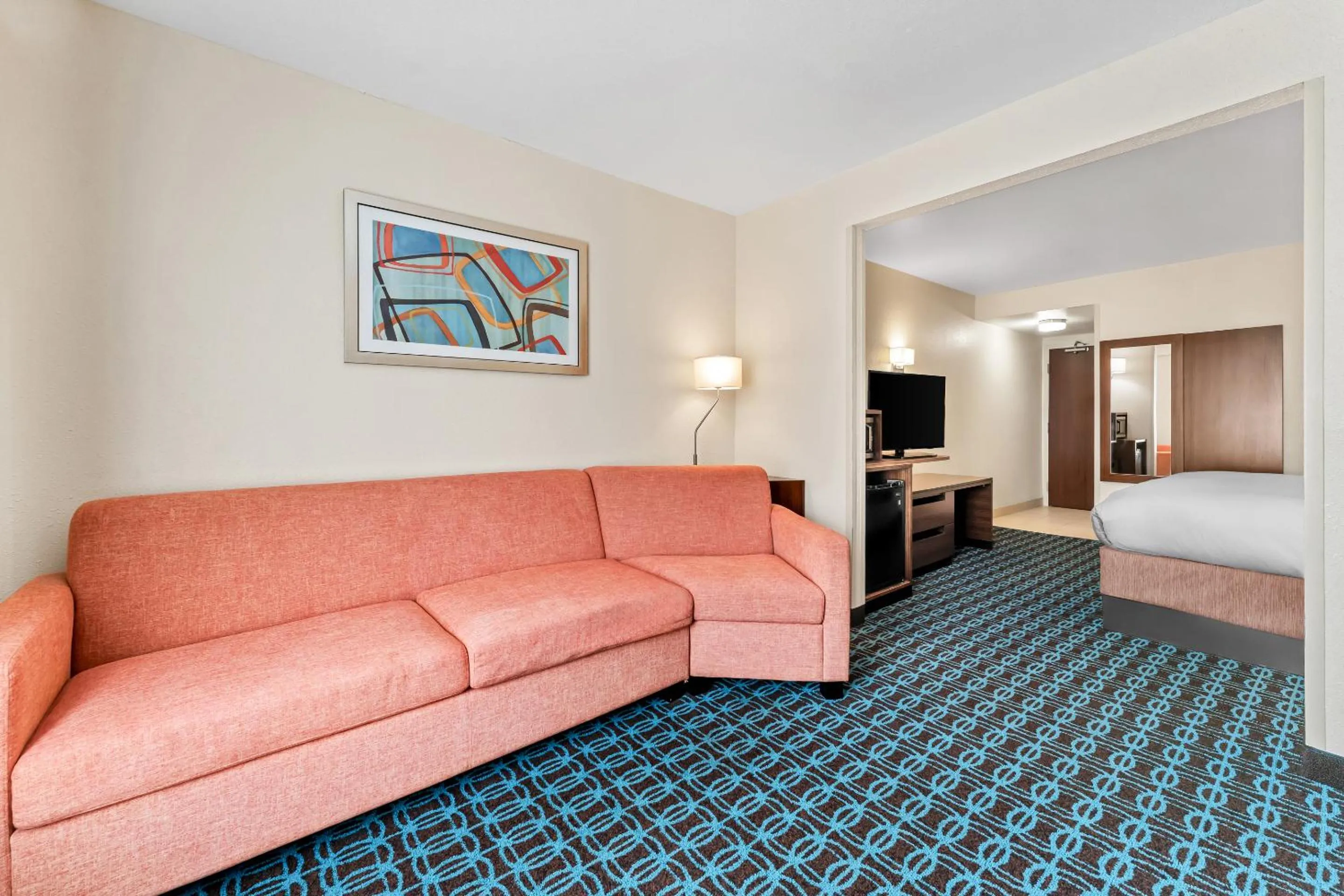 Bedroom in Rodeway Inn