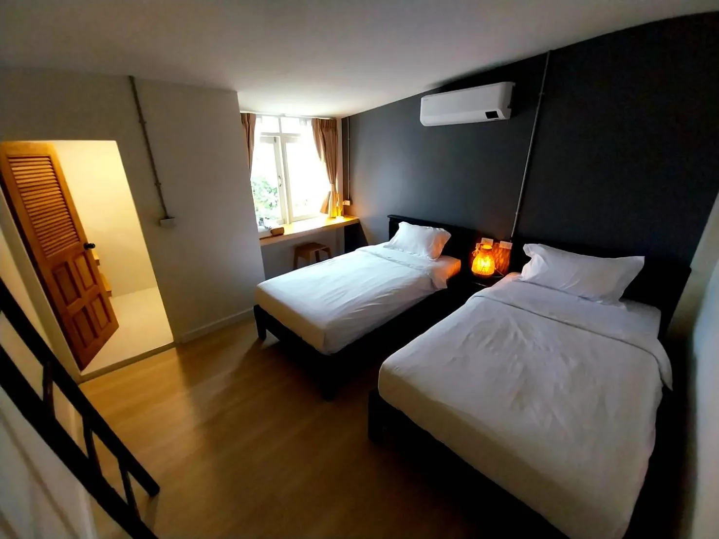 Bed in To The Moon Guesthouse