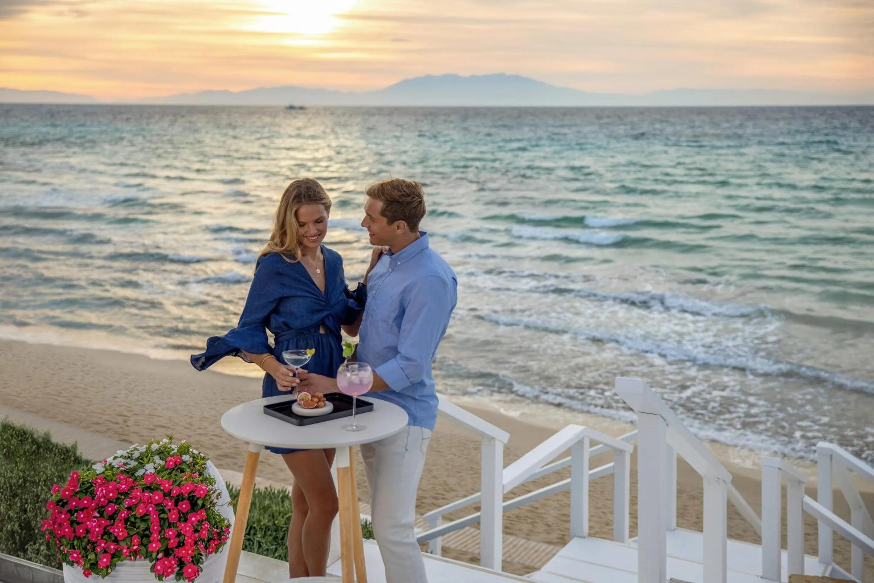 People in Sani Beach