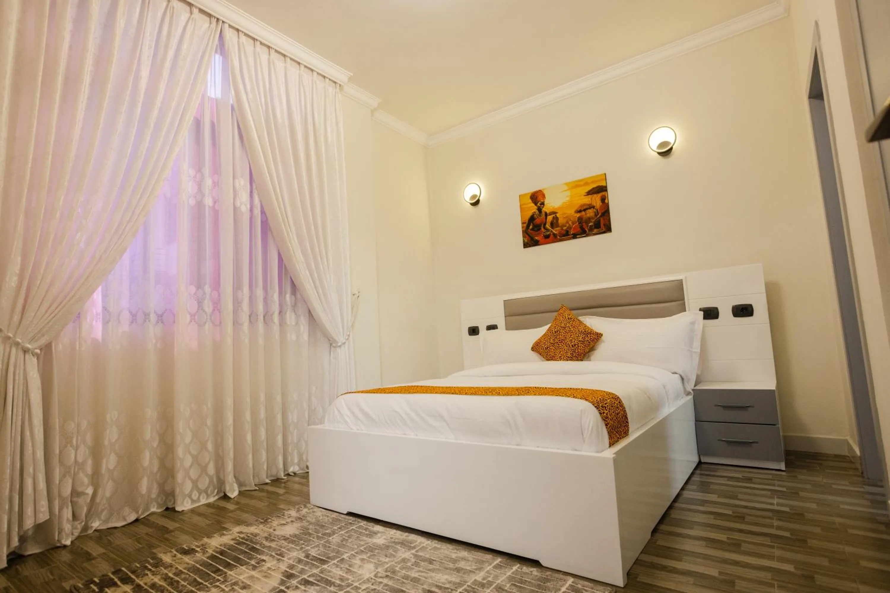 Bed in Amnen Apartments