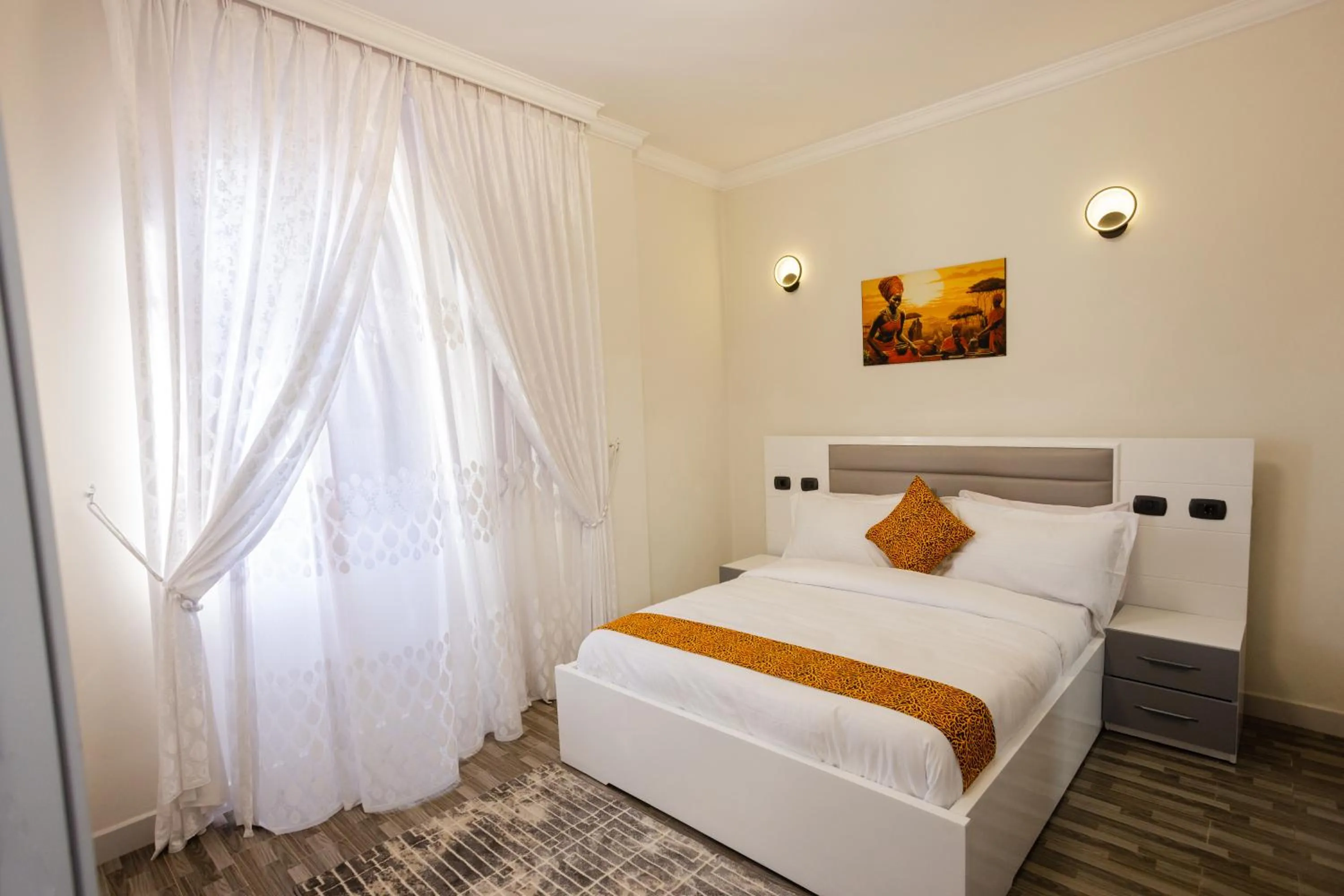 Bedroom, Bed in Amnen Apartments