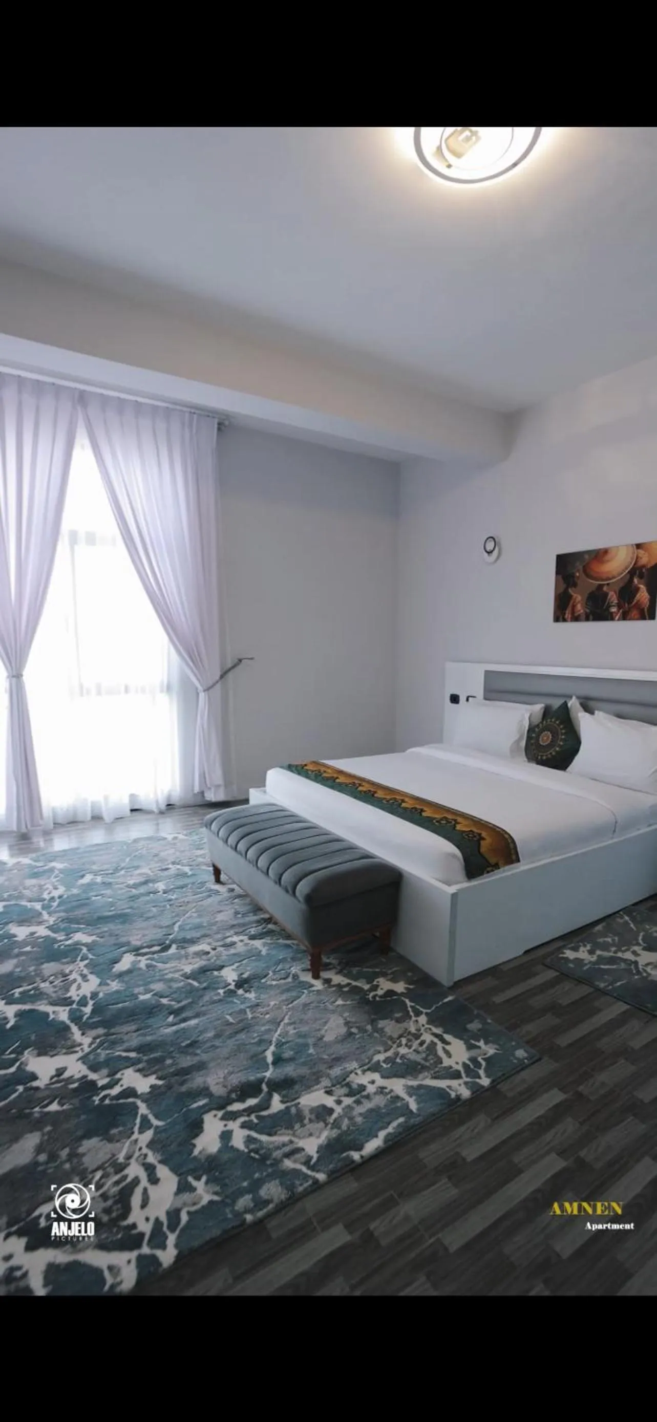 Bedroom, Bed in Amnen Apartments