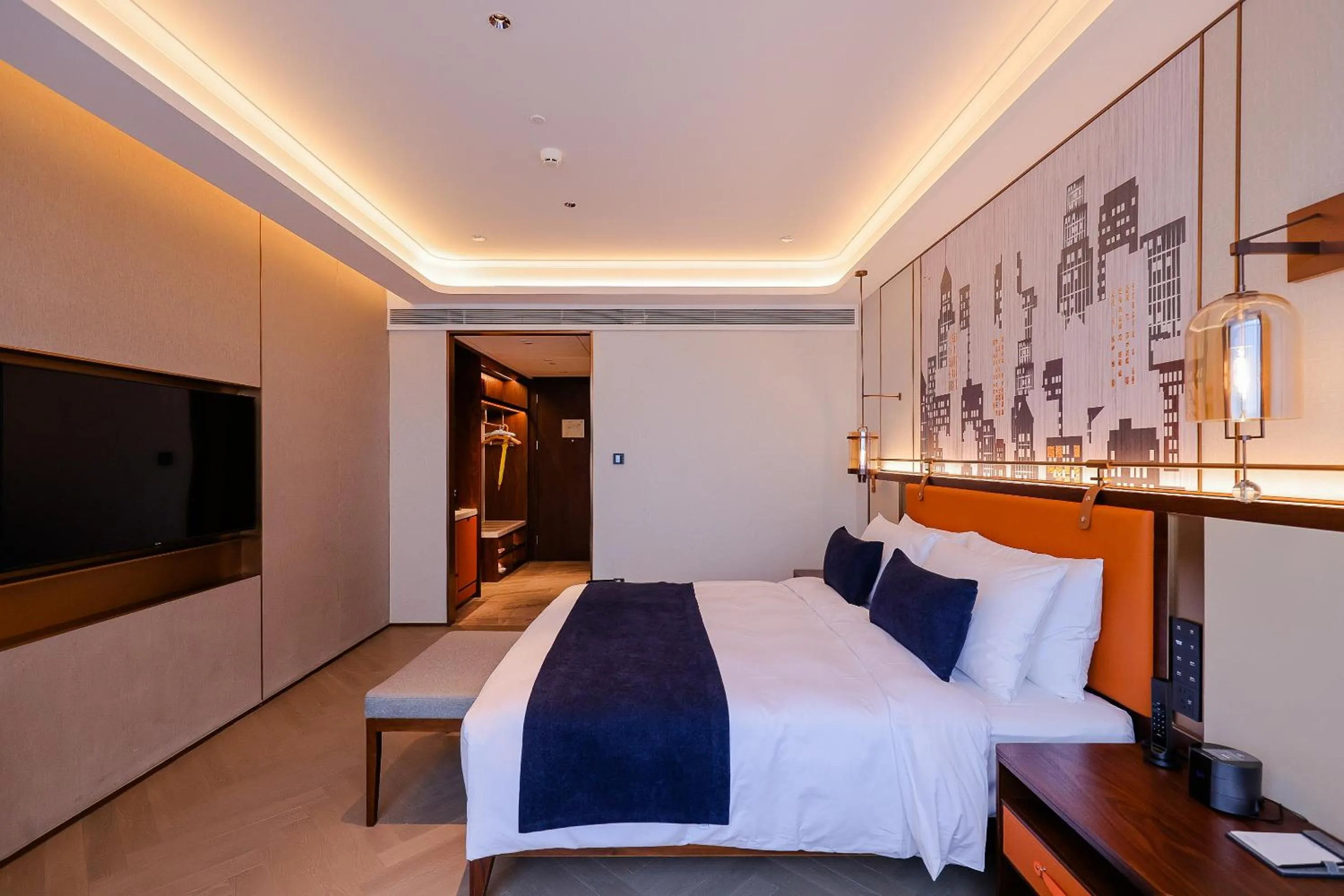 Bed in Shanghai Hongqiao Yankuang Tulip Hotel