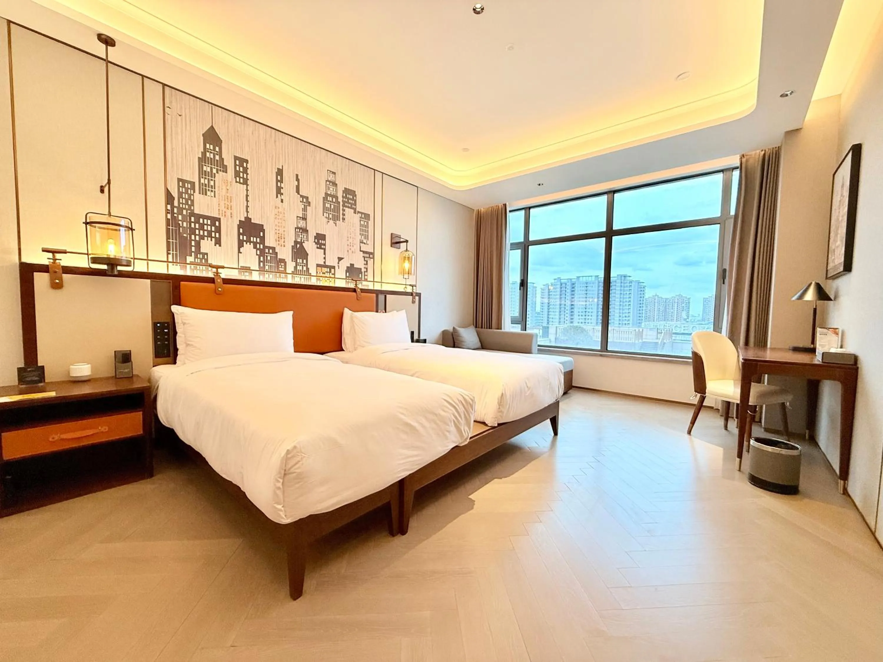 Bed in Shanghai Hongqiao Yankuang Tulip Hotel