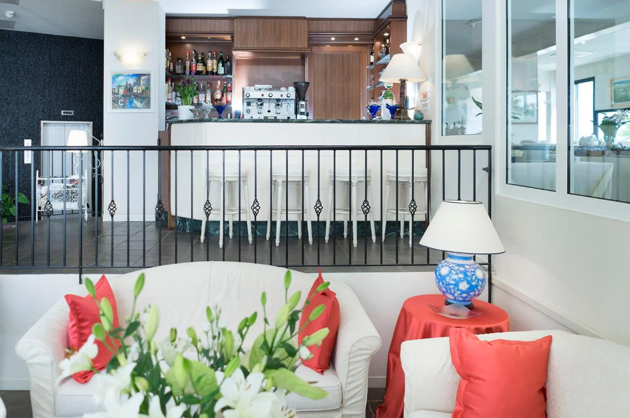 Living room in Hotel Admiral - on the beach