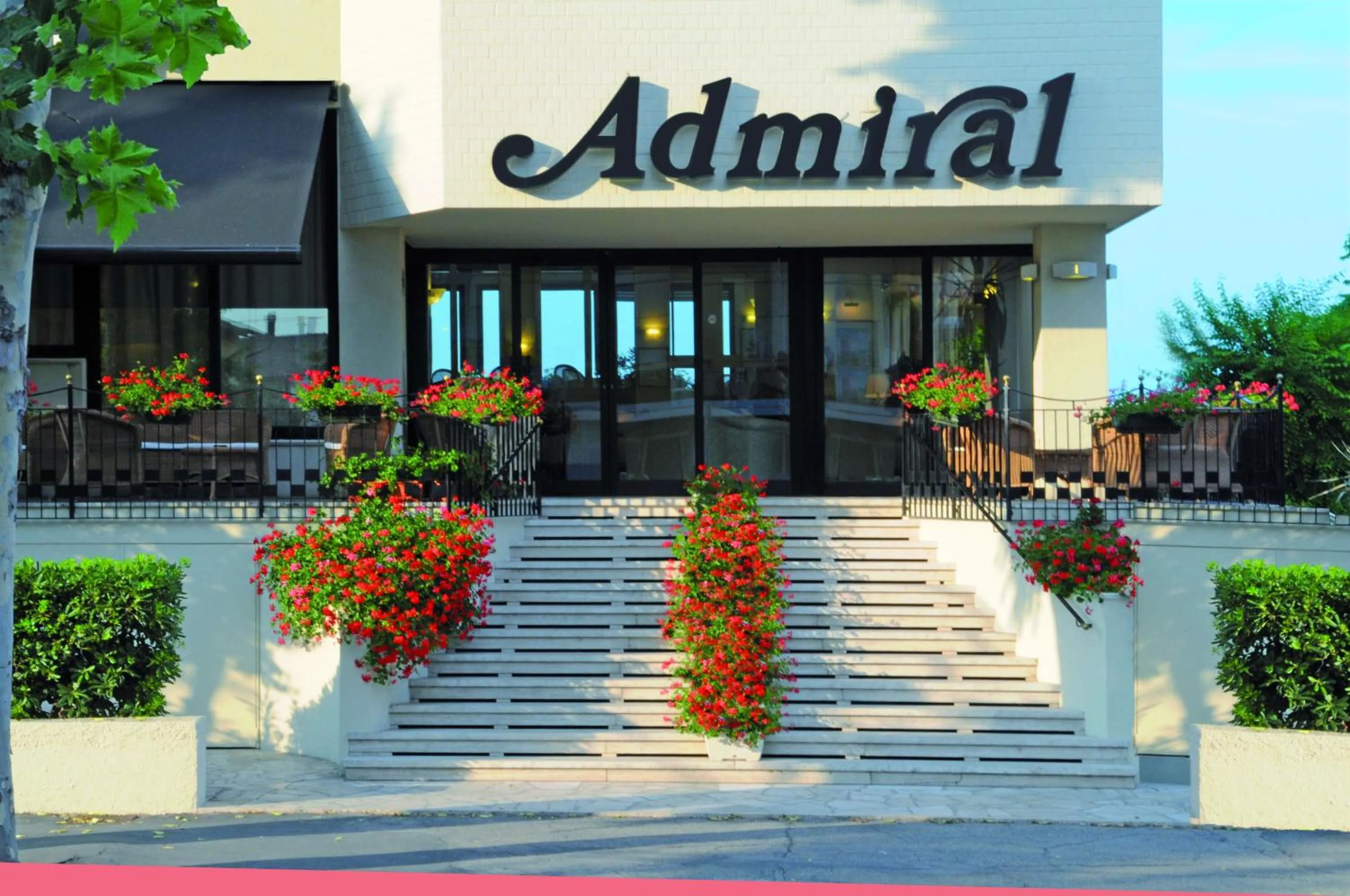 Facade/entrance in Hotel Admiral - on the beach