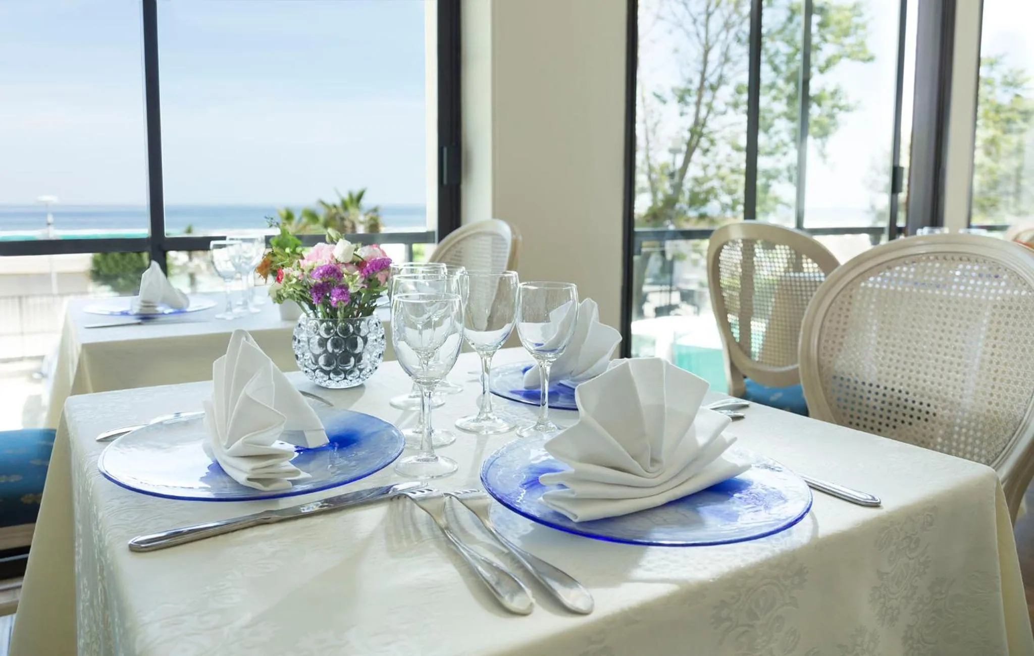 Dining area in Hotel Admiral - on the beach