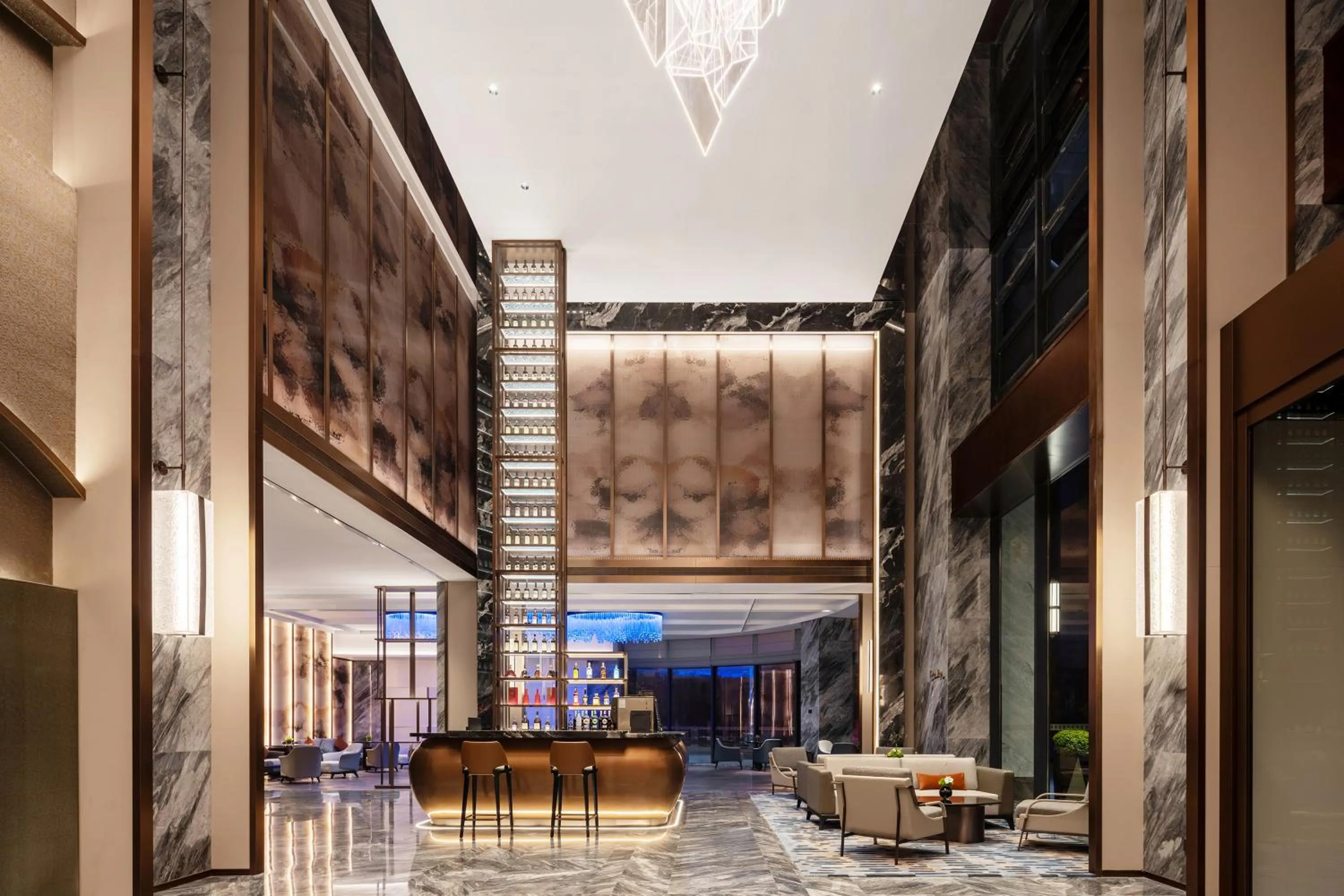 Lobby or reception in Wyndham Grand Plaza Royale Lugu Changsha