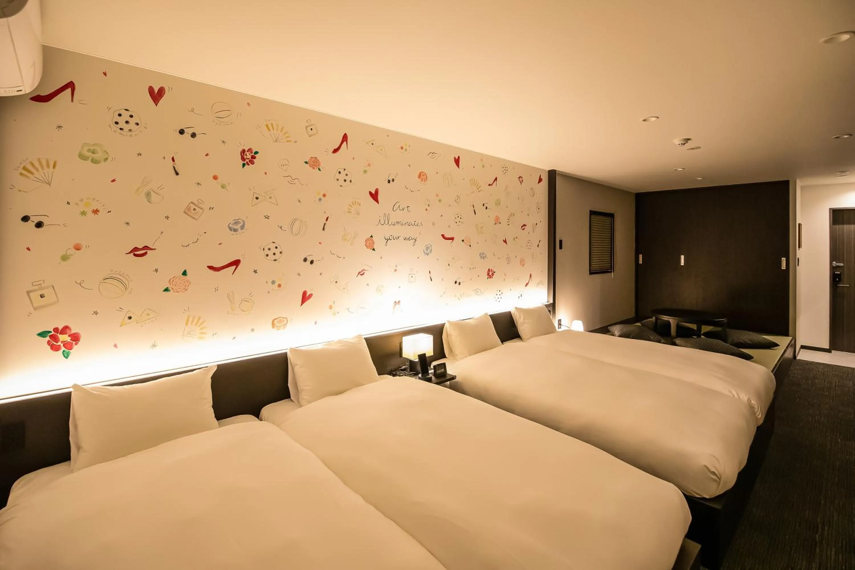 Bed in Randor Residence Kyoto Nijo Castle