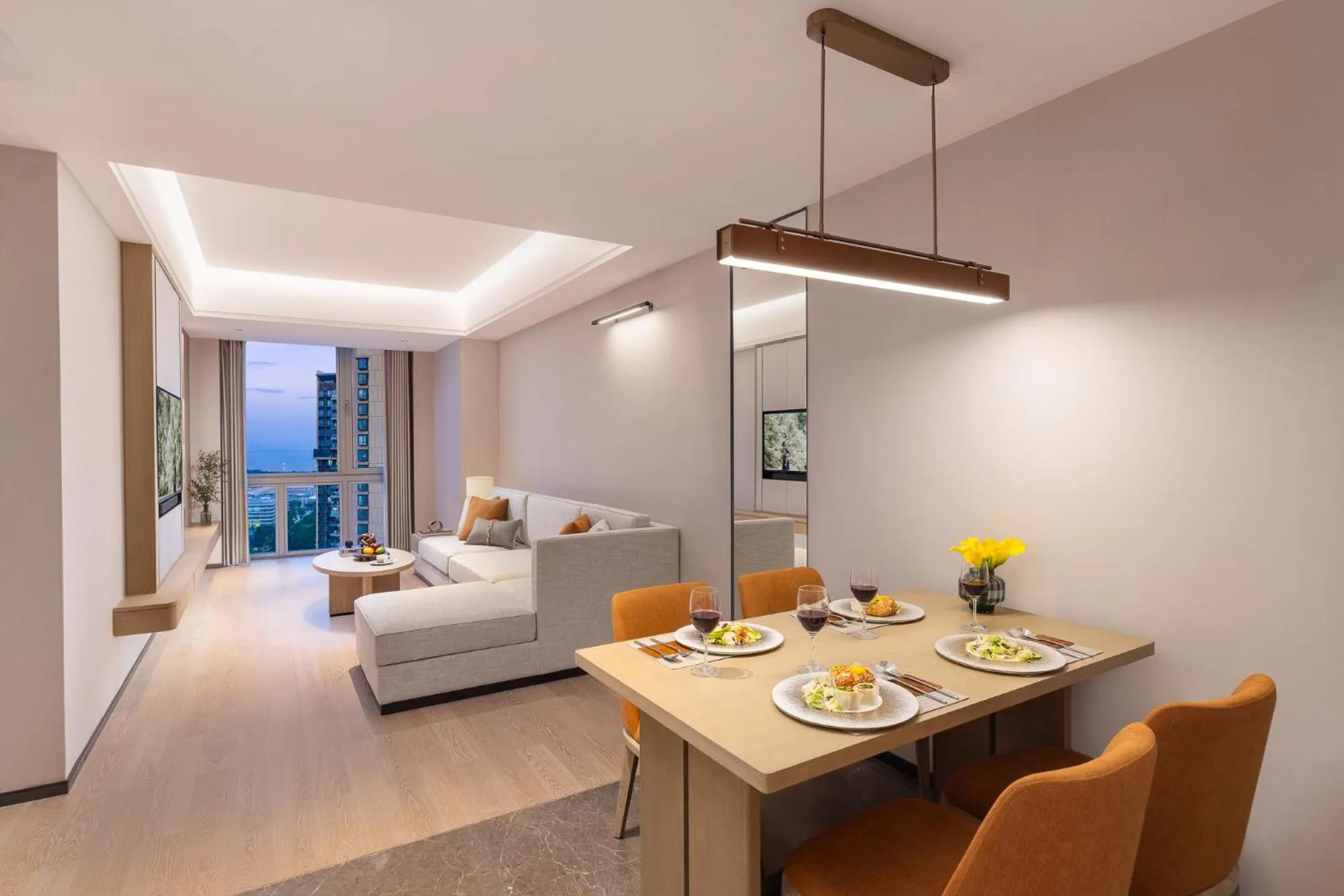 Living room, Bed in Somerset Wanxia Shenzhen