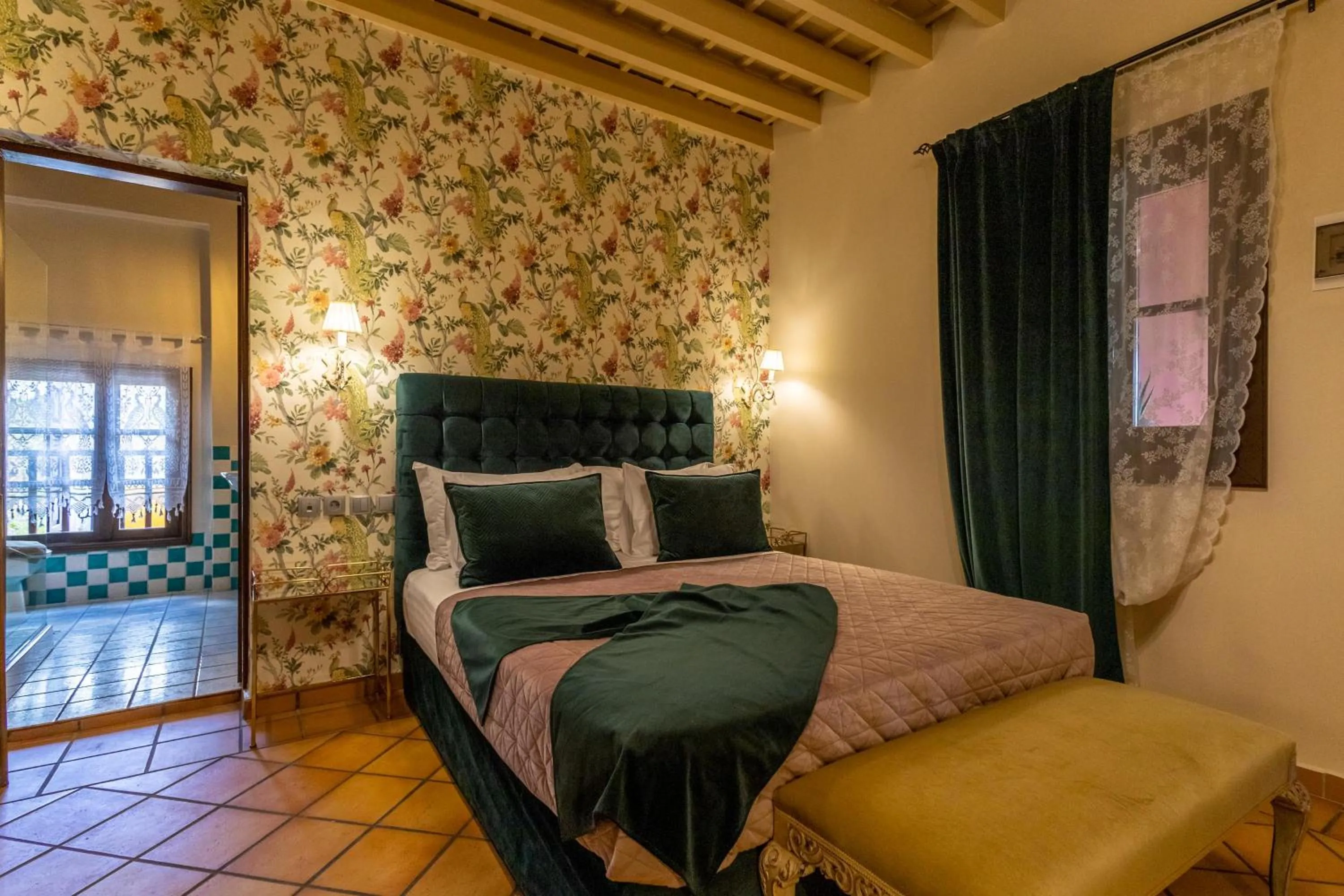 Bed in April Medieval Hotel