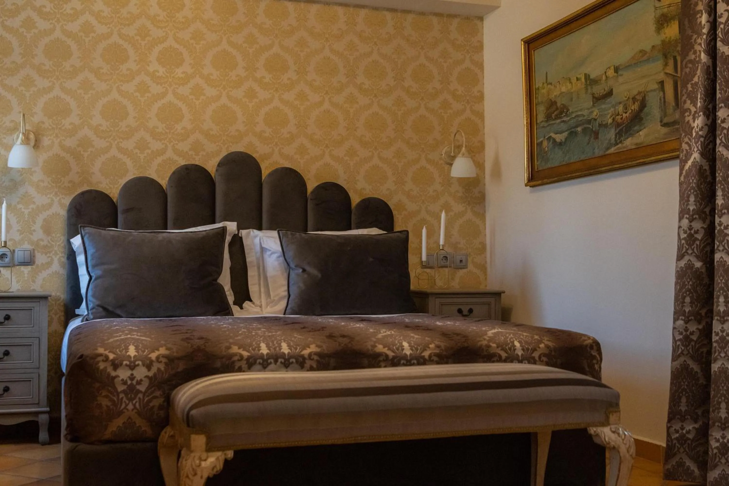 Bed in April Medieval Hotel