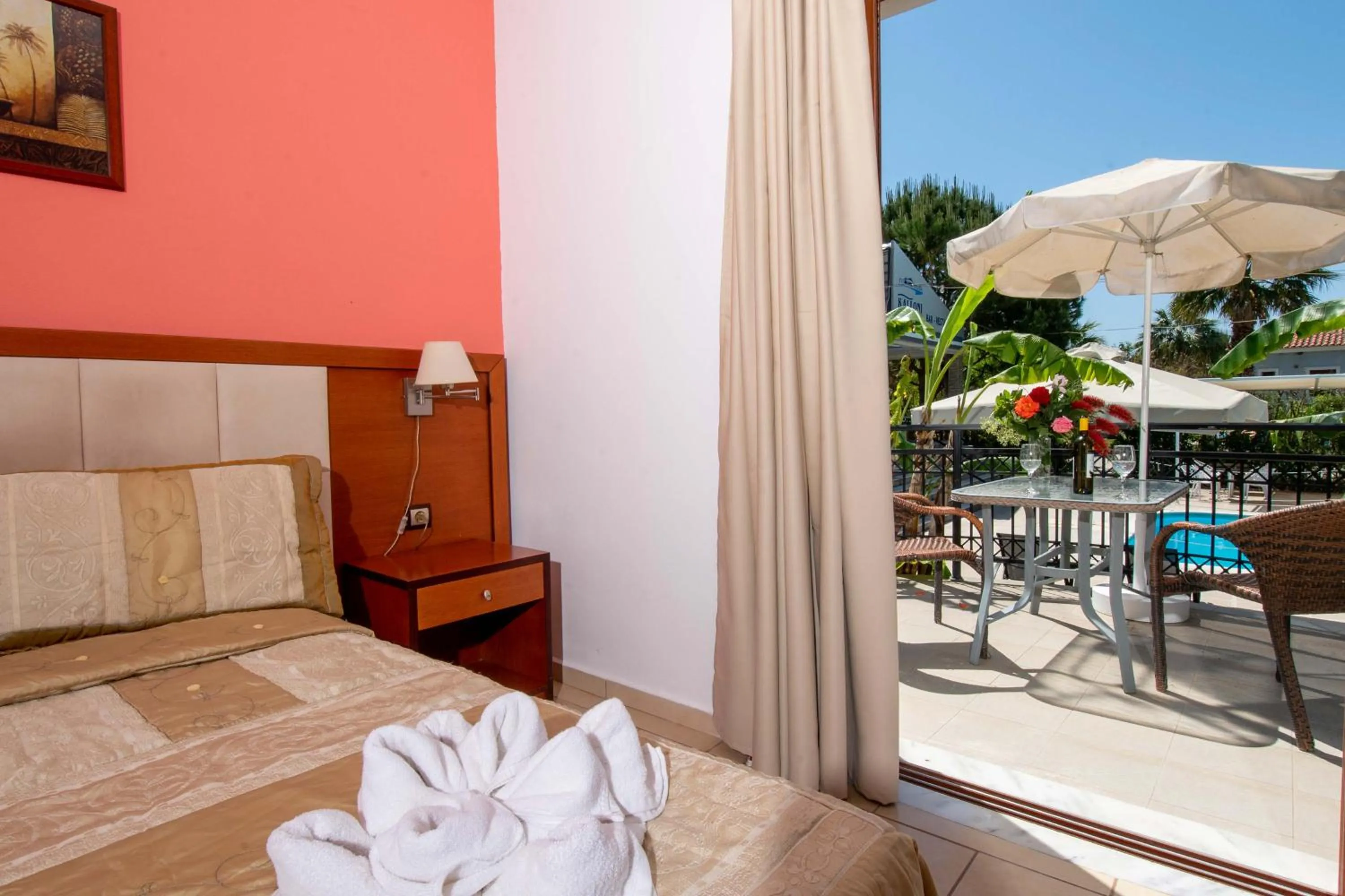 Bedroom, Bed in Kalloni village apartments