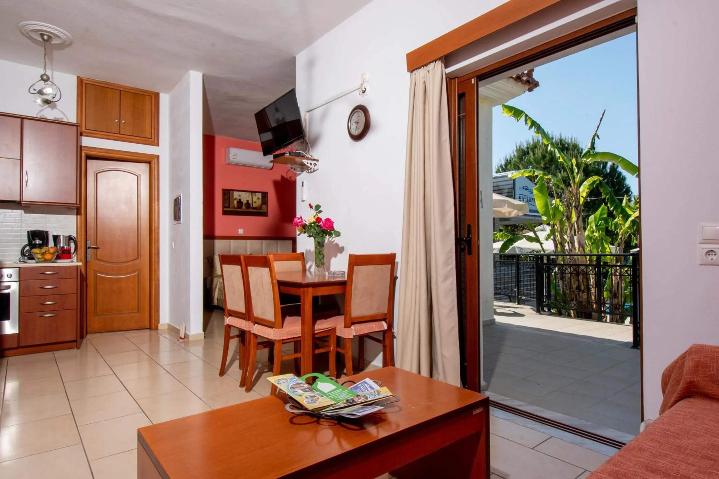 Seating area in Kalloni village apartments