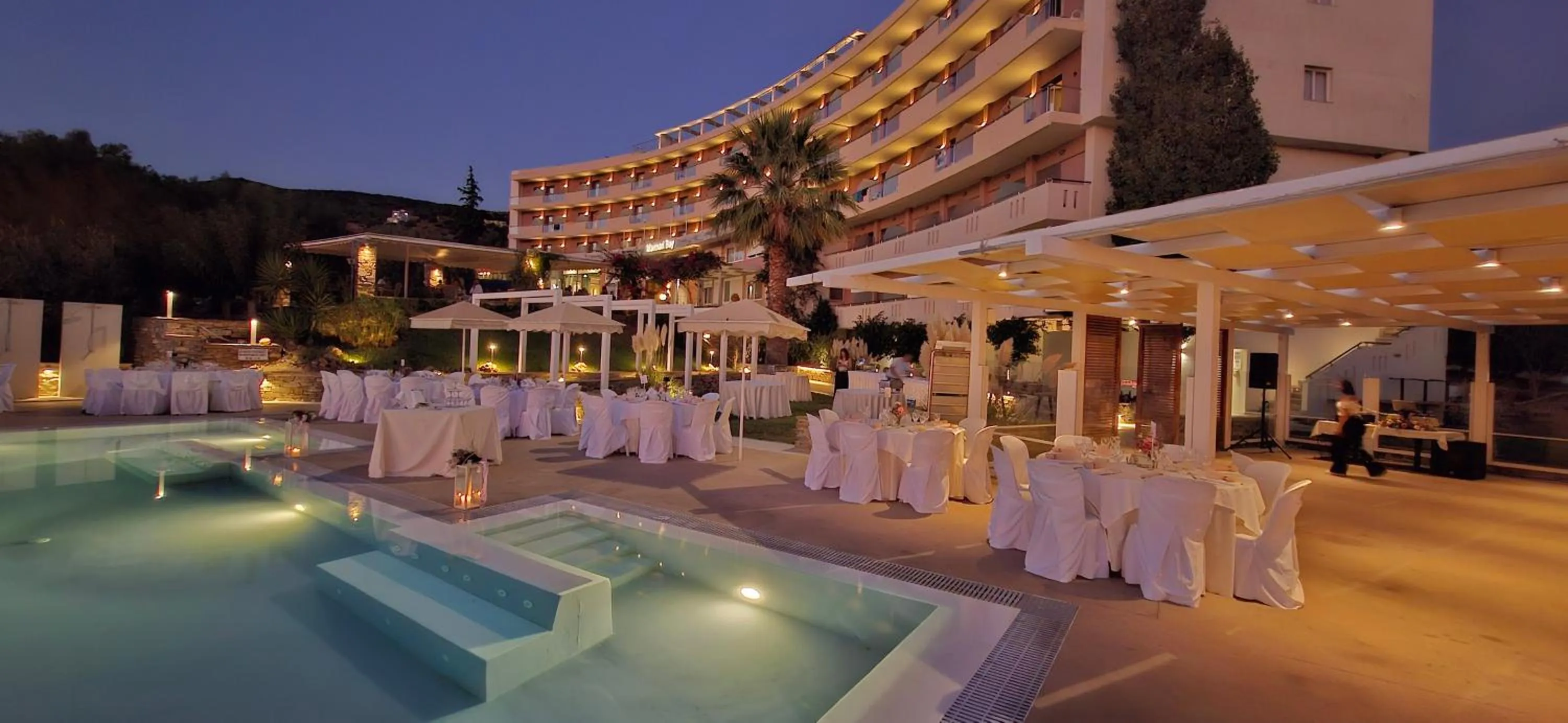 Pool view in Marmari Bay Hotel