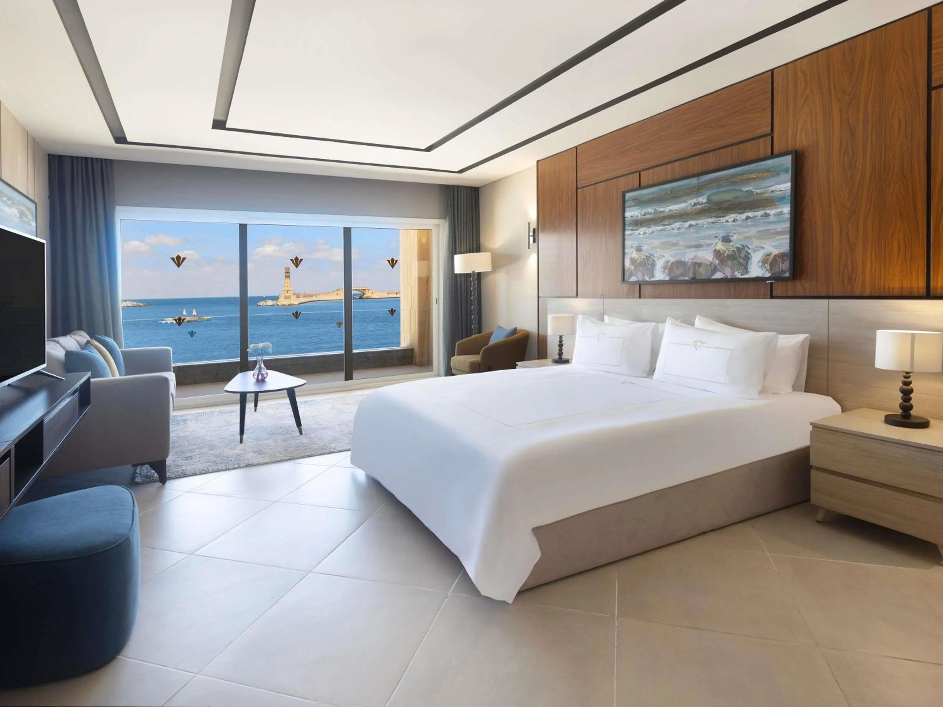Bedroom, Bed in Rixos Montaza Alexandria
