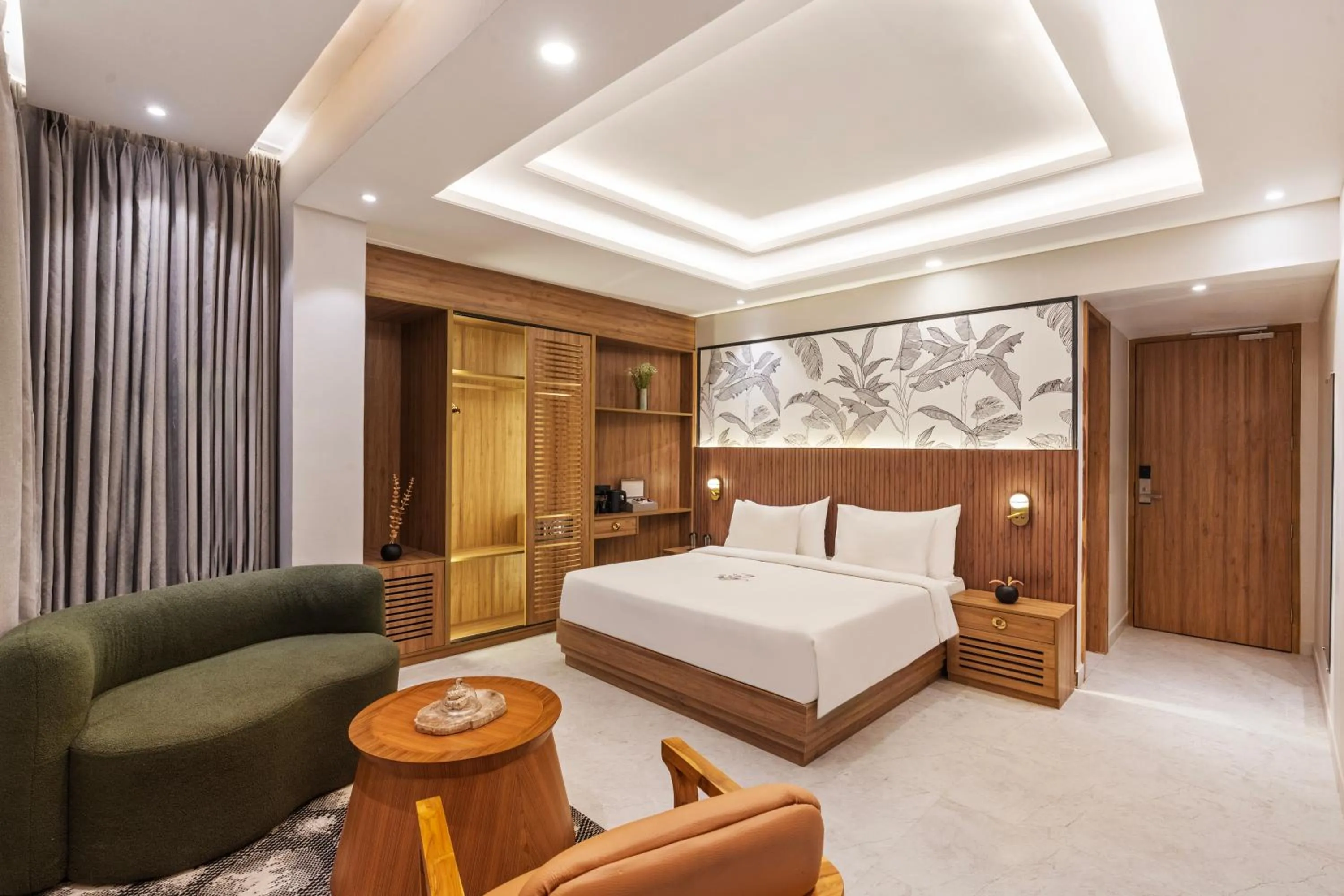 View (from property/room), Bed in ZANA by the Ganges, Tapovan, Rishikesh