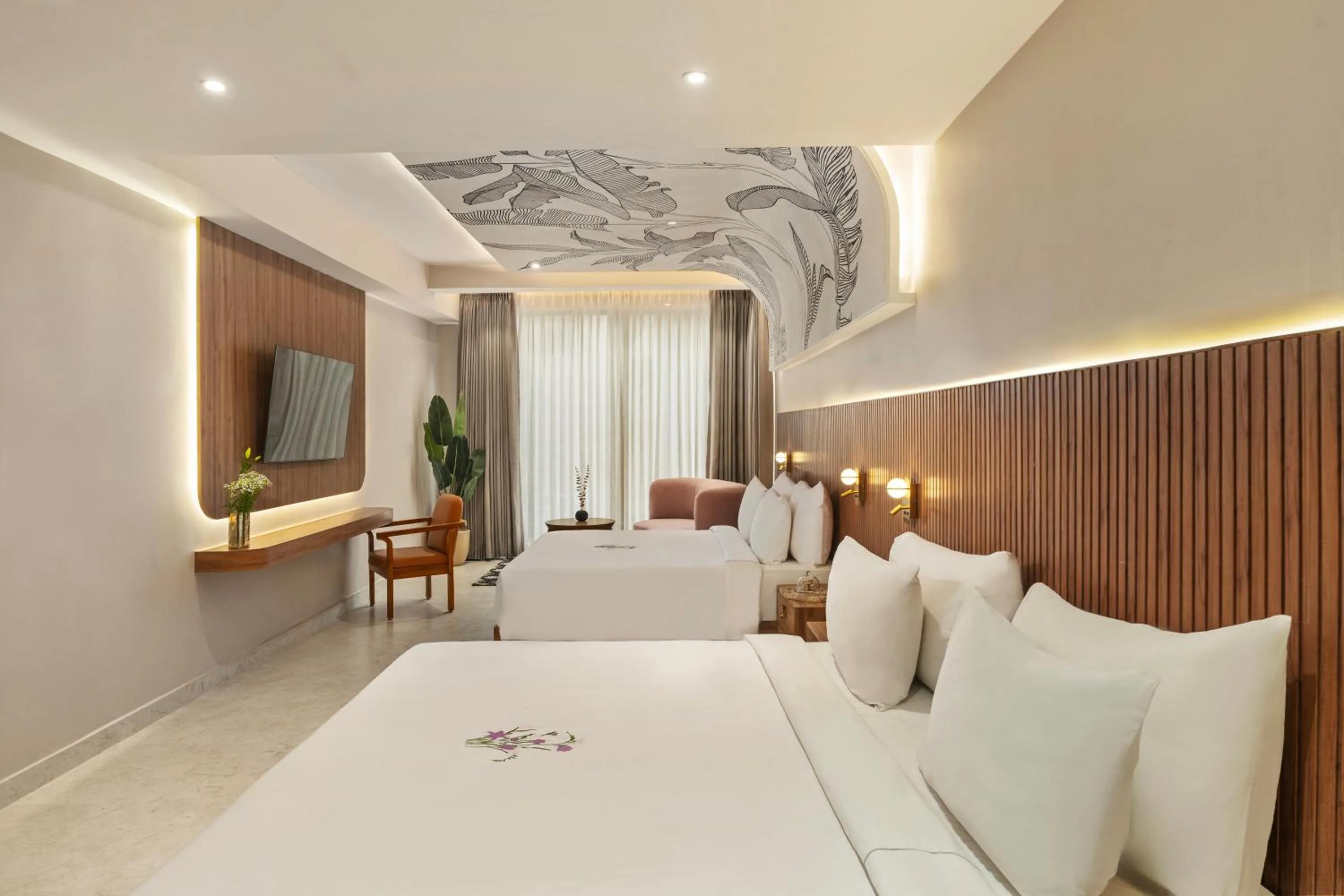 Bedroom, Bed in ZANA by the Ganges, Tapovan, Rishikesh