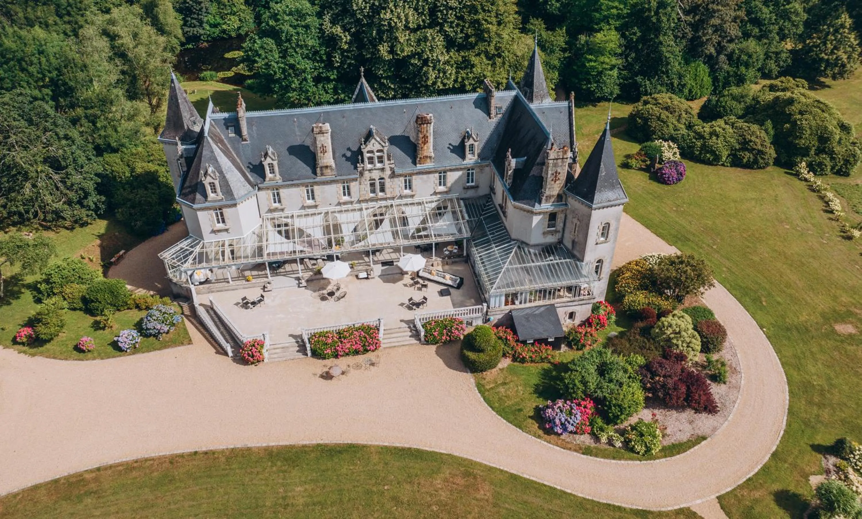 Bird's eye view in Château de KERVOAZEC - Chambres d'hôtes