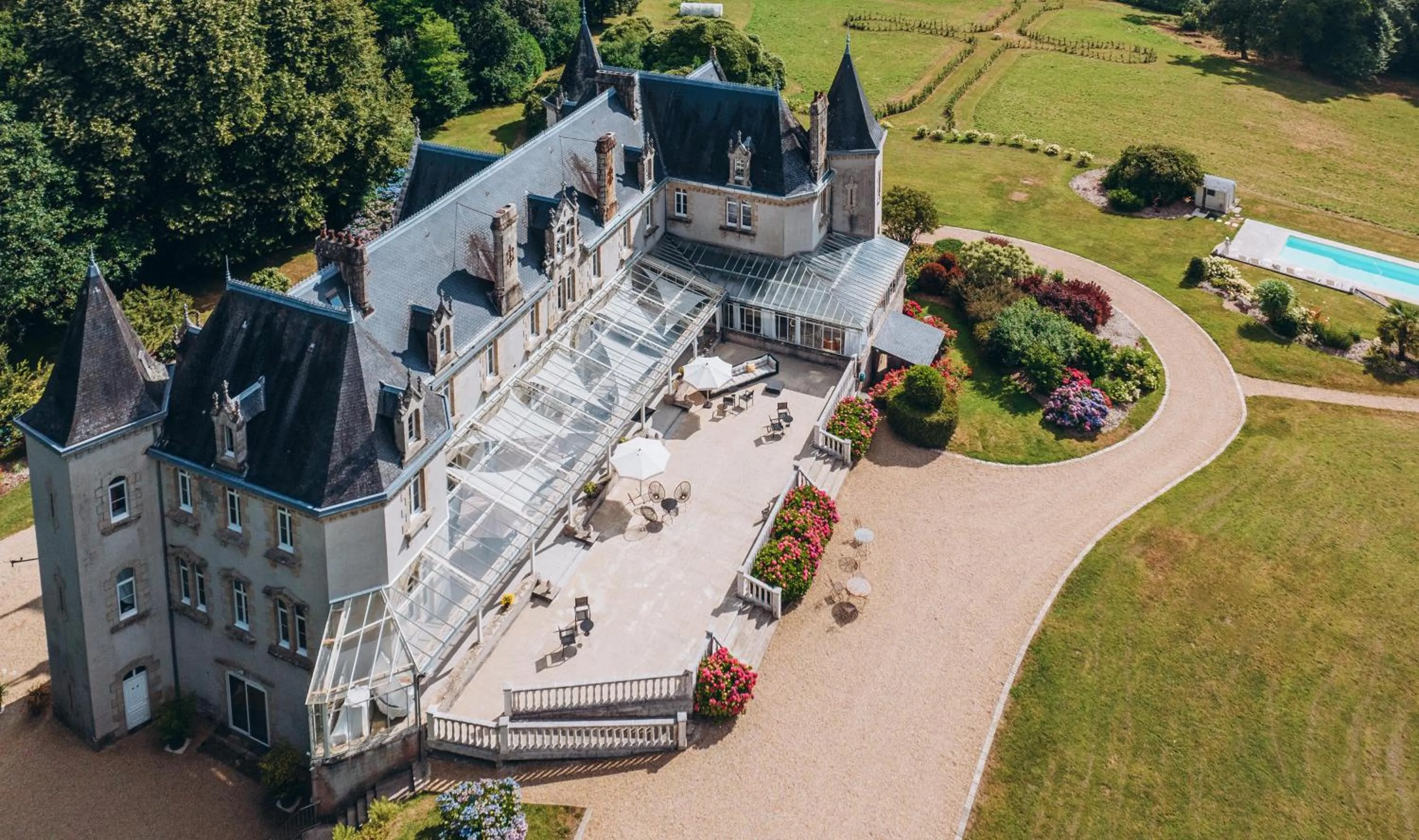 Bird's eye view in Château de KERVOAZEC - Chambres d'hôtes