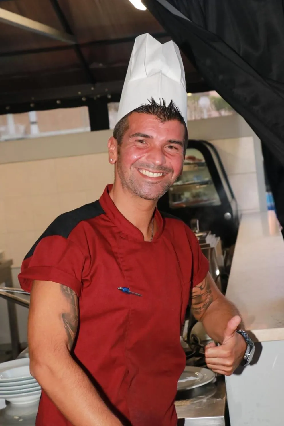 Kitchen or kitchenette in Hotel La Bussola