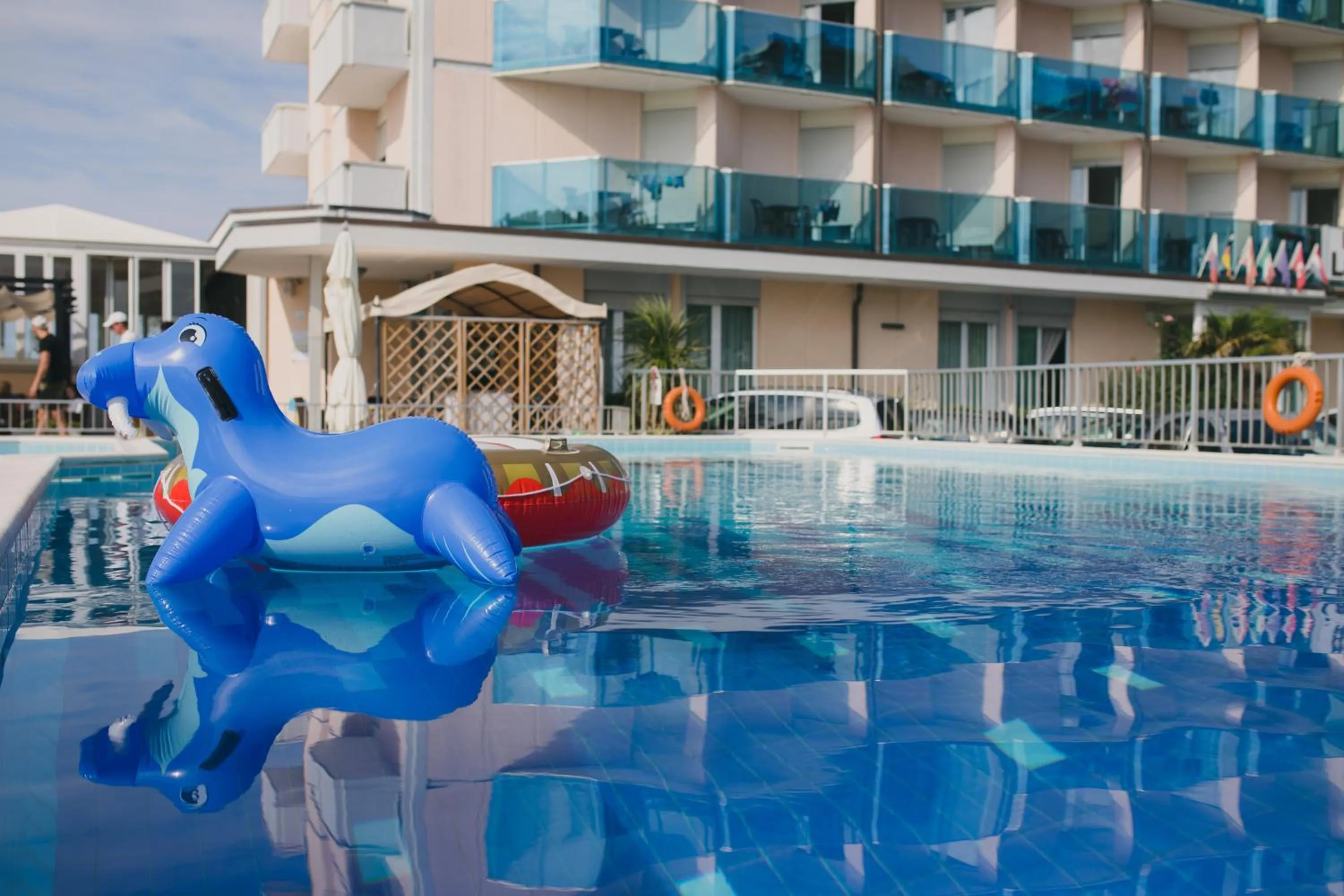 Pool view in Hotel La Bussola