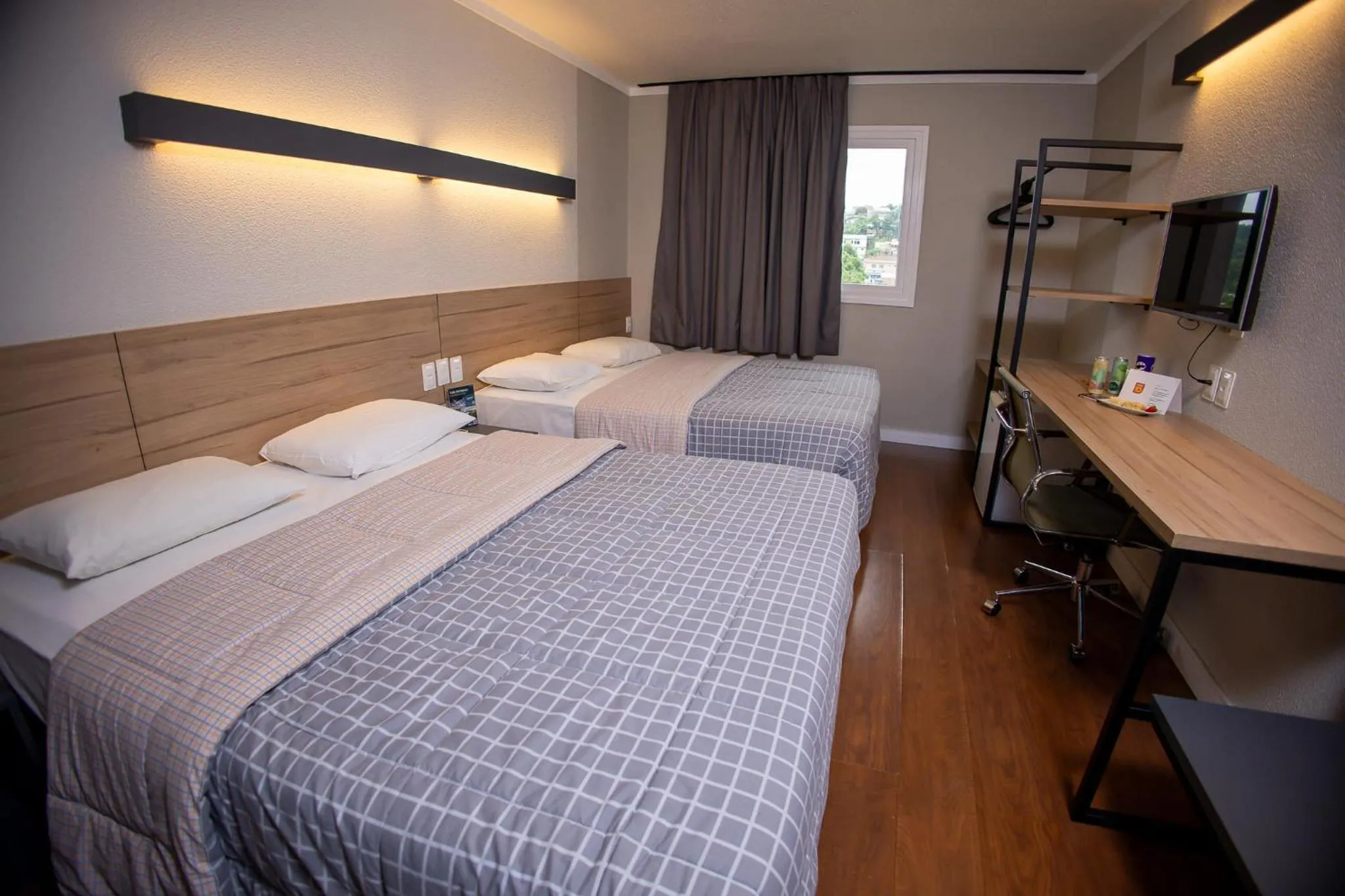 Bed in Hotel 10 Blumenau