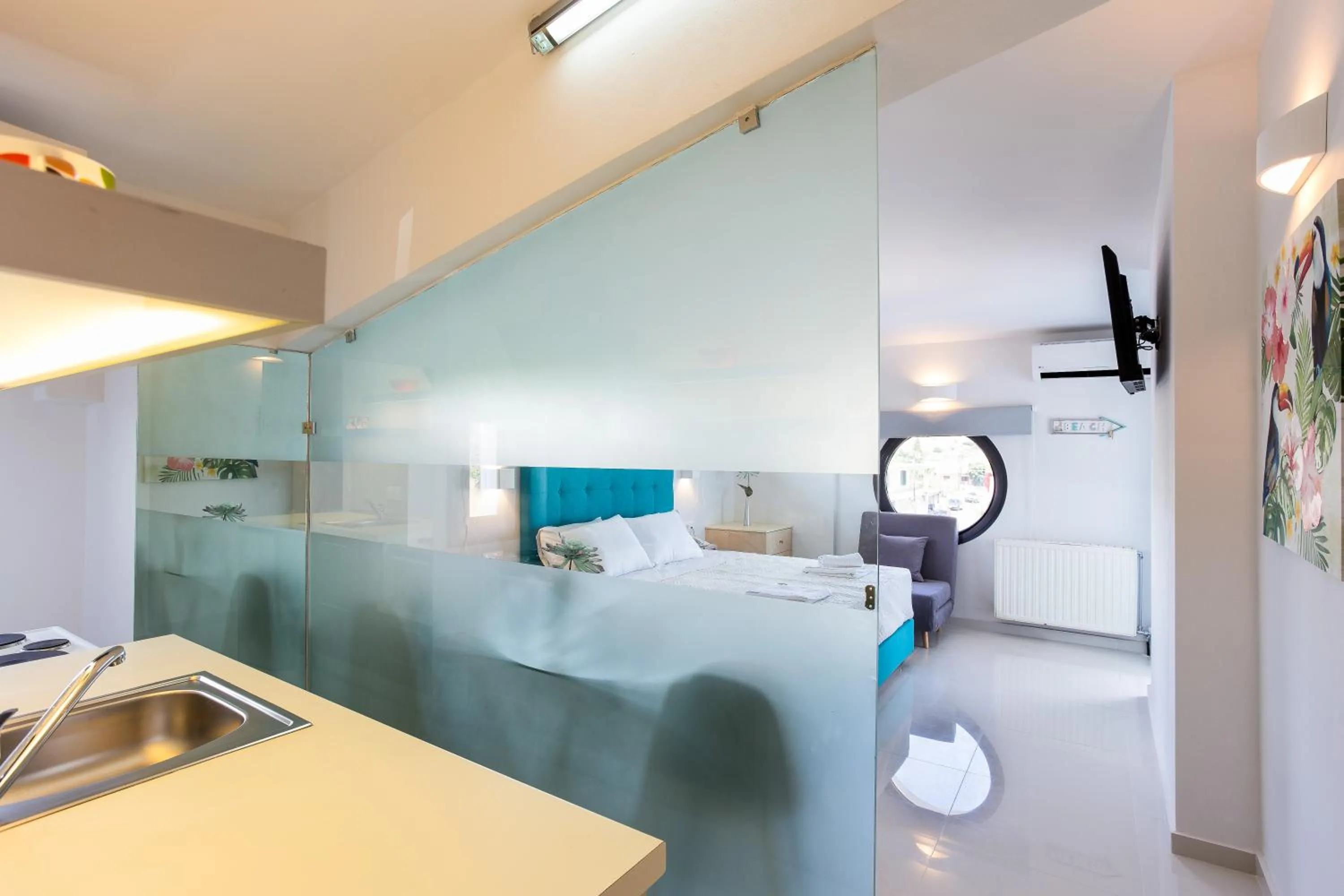 Bedroom, Bed in Rethymno Hills Apartments