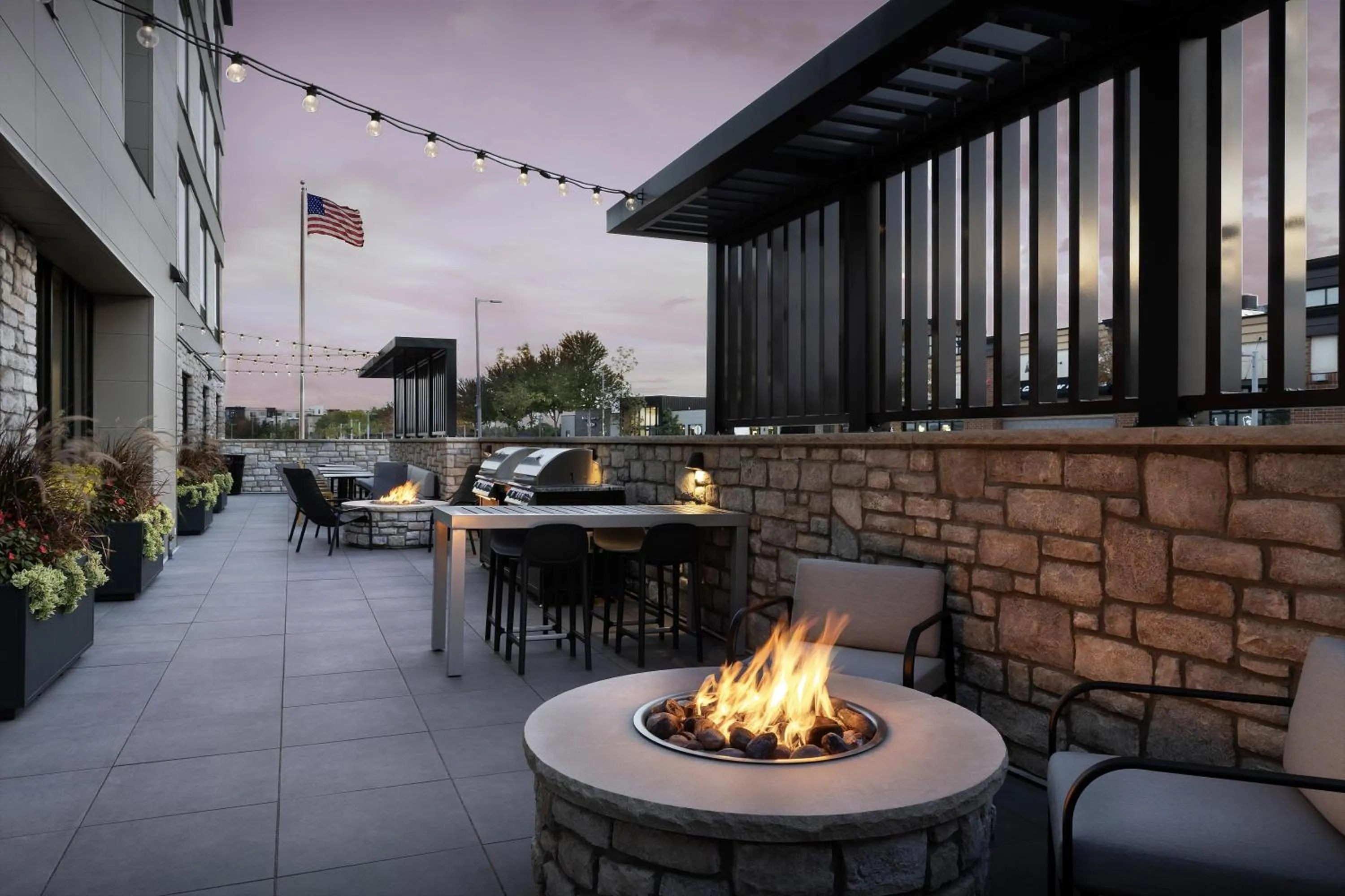 Patio in Home2 Suites By Hilton Ramsey