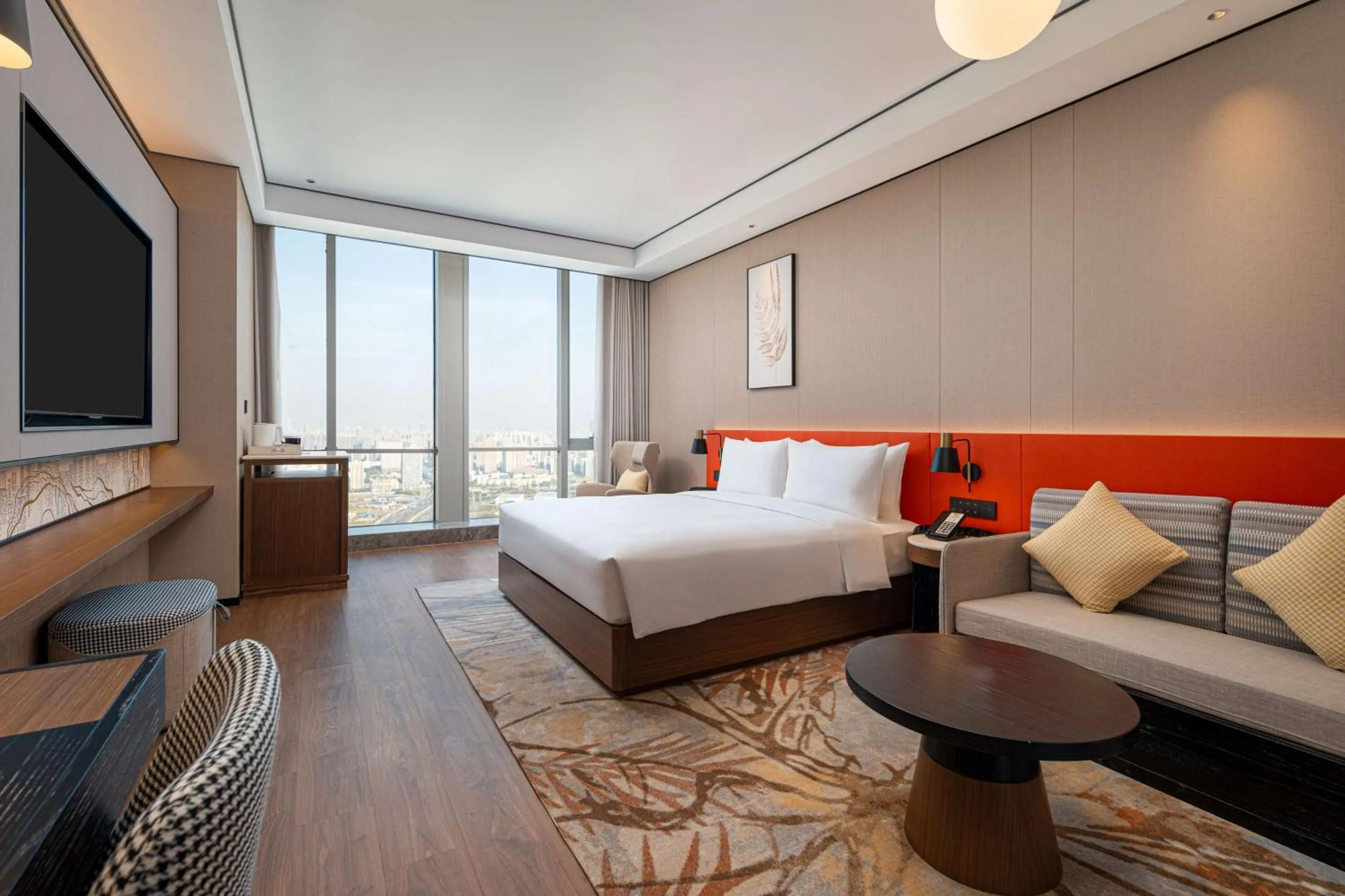 Living room, Bed in Hilton Garden Inn Hefei Feixi