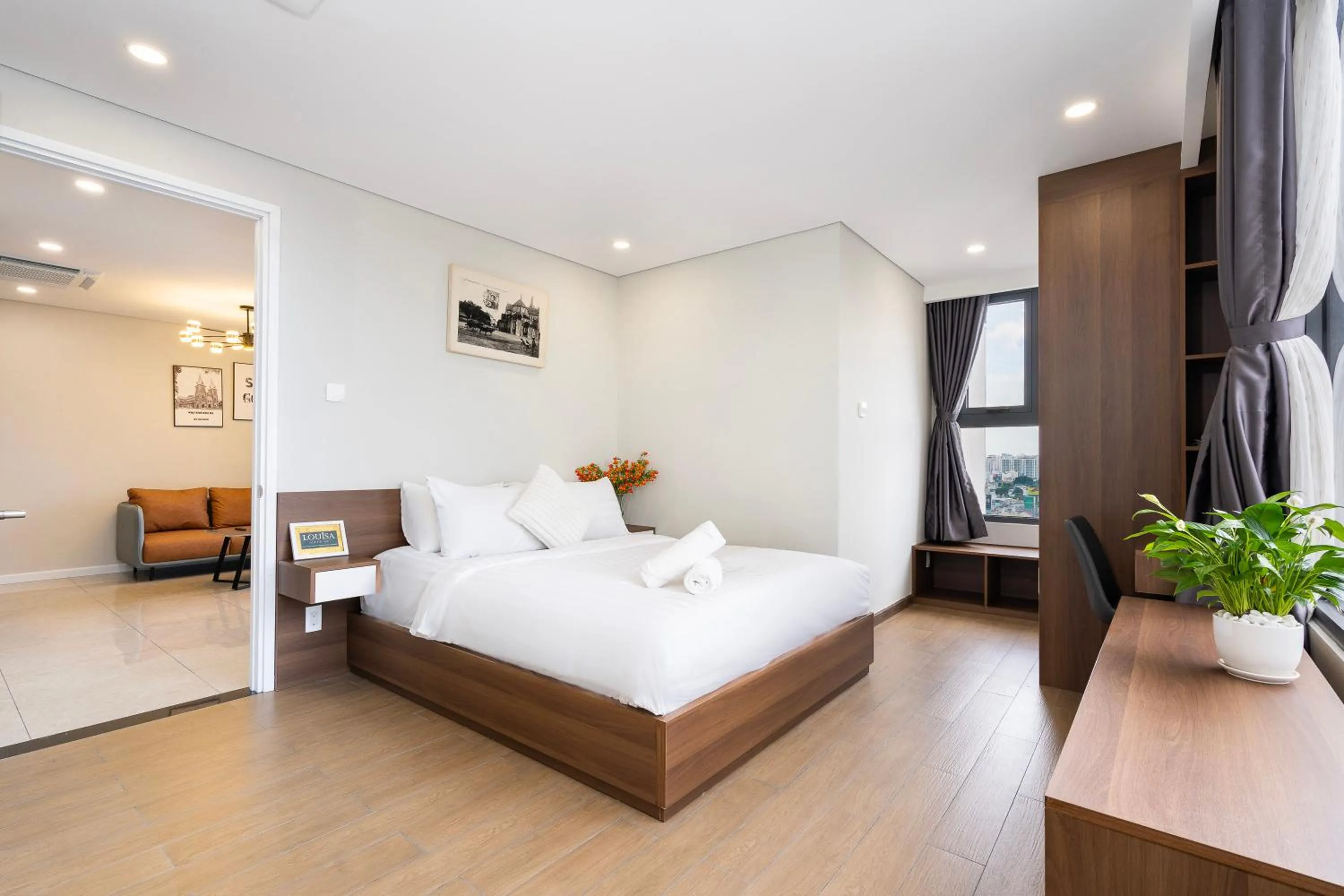 Bed in Great View Vinh Hoi Apartment