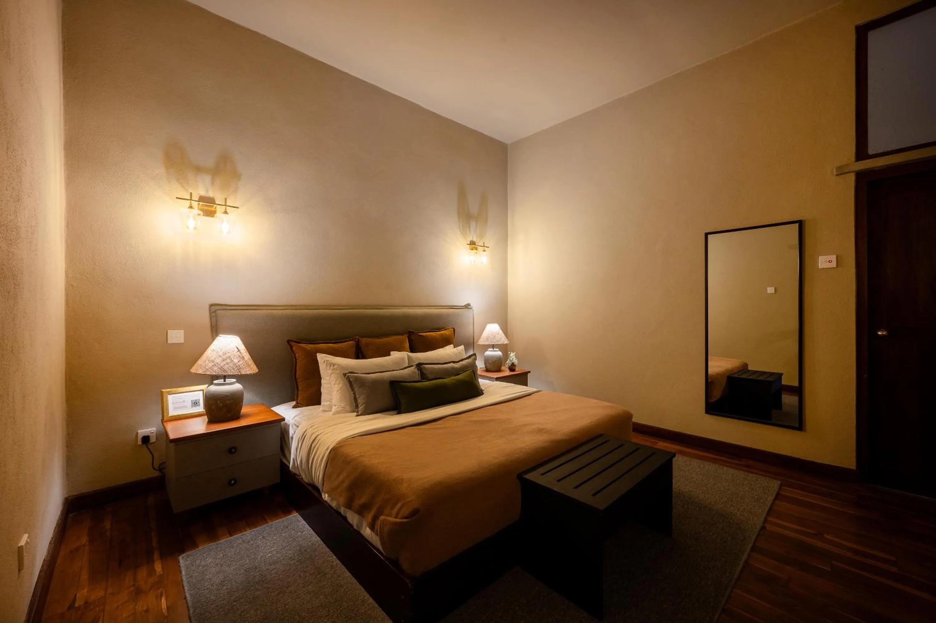 Bedroom, Bed in Tathya Hills - Luxe Garden Retreat In The Hills