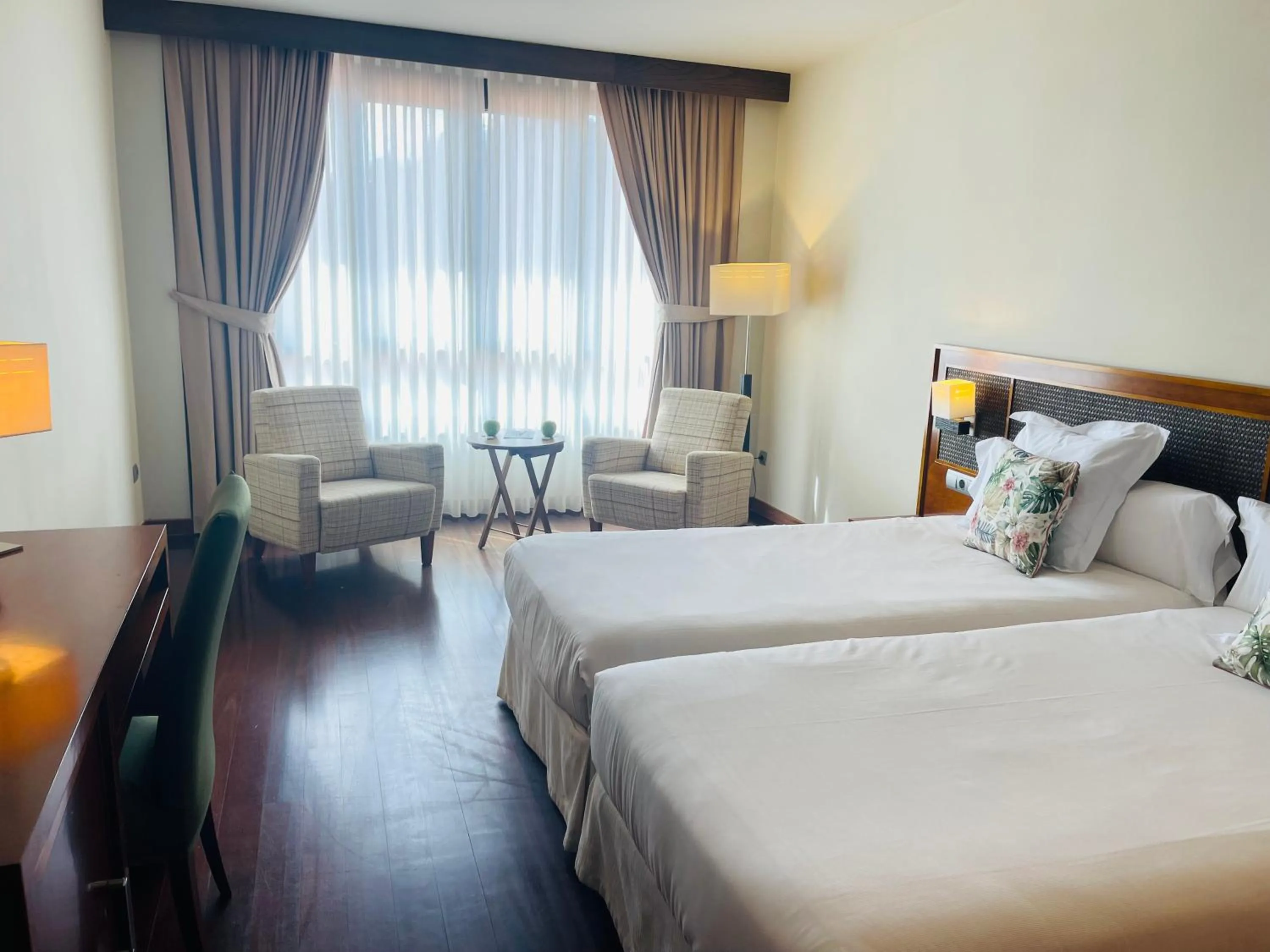 Bed in Hosteria de Torazo Nature Hotel & Spa