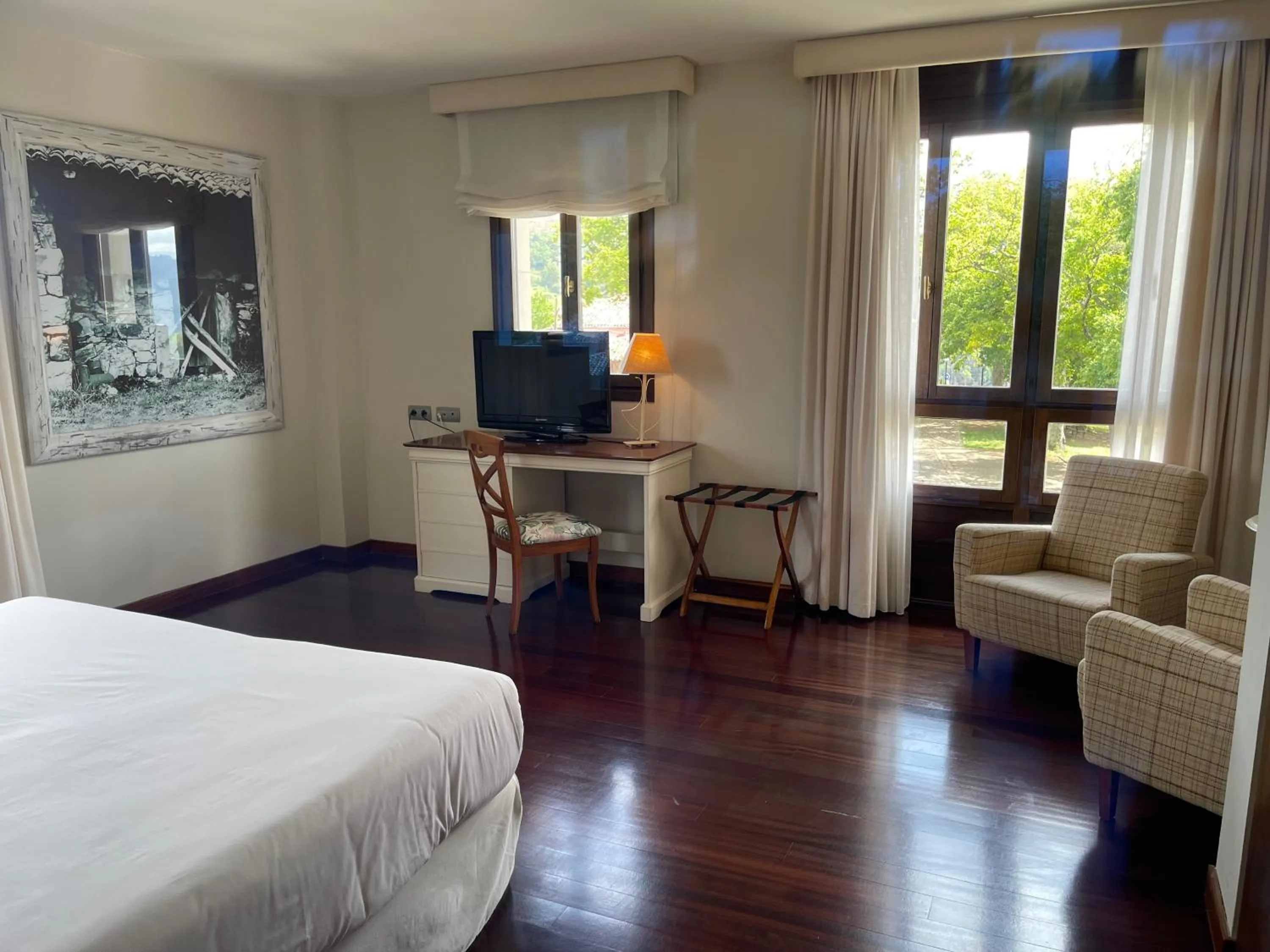 Bed in Hosteria de Torazo Nature Hotel & Spa